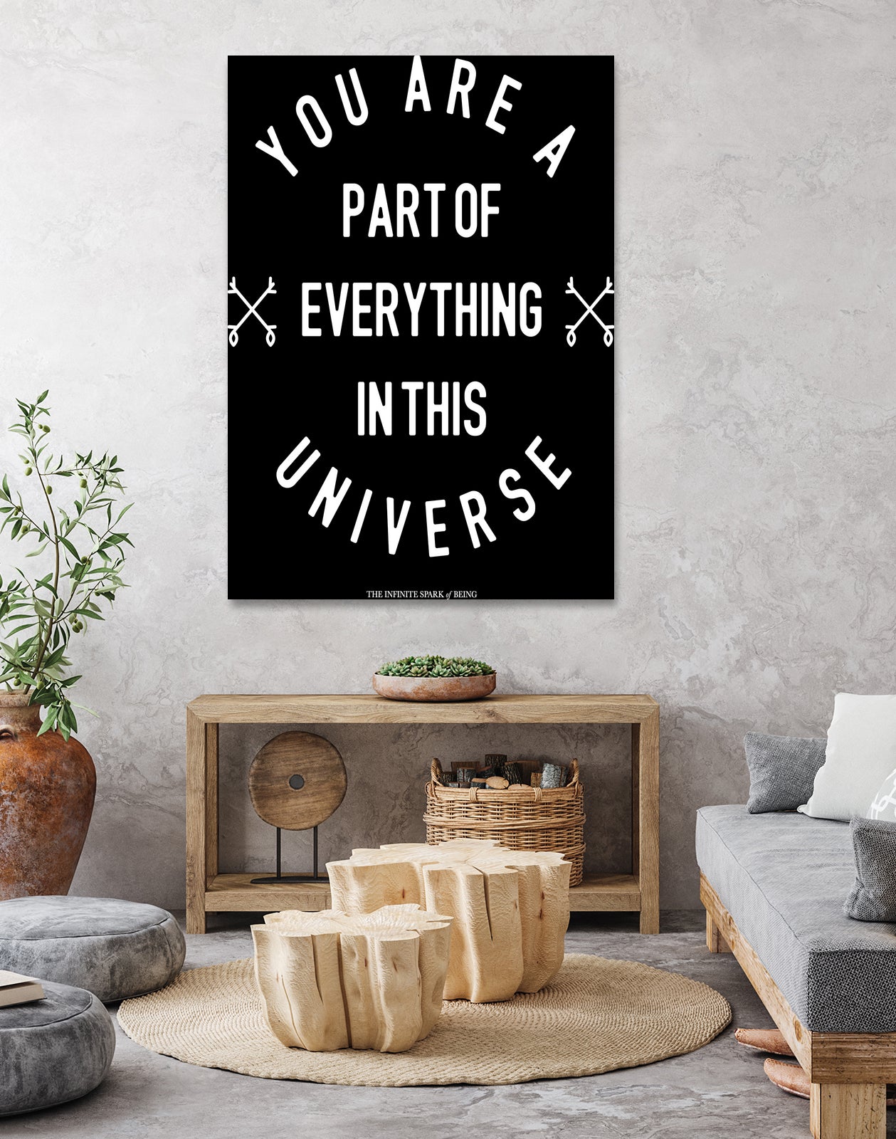 You Are Part of Everything (II) by The Infinite Spark of Being Keith Welsh on GIANT ART - black typography