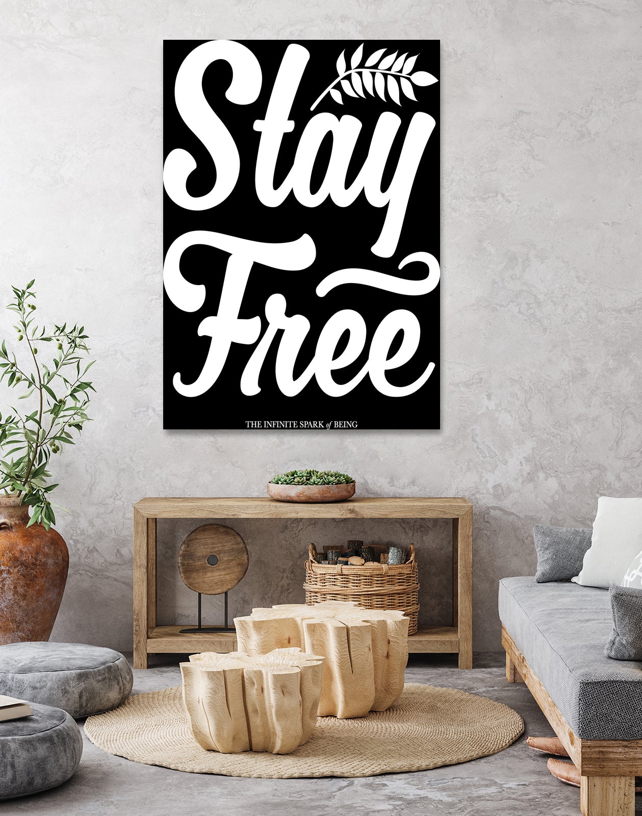 Stay Free (II) by The Infinite Spark of Being Keith Welsh on GIANT ART - black typography