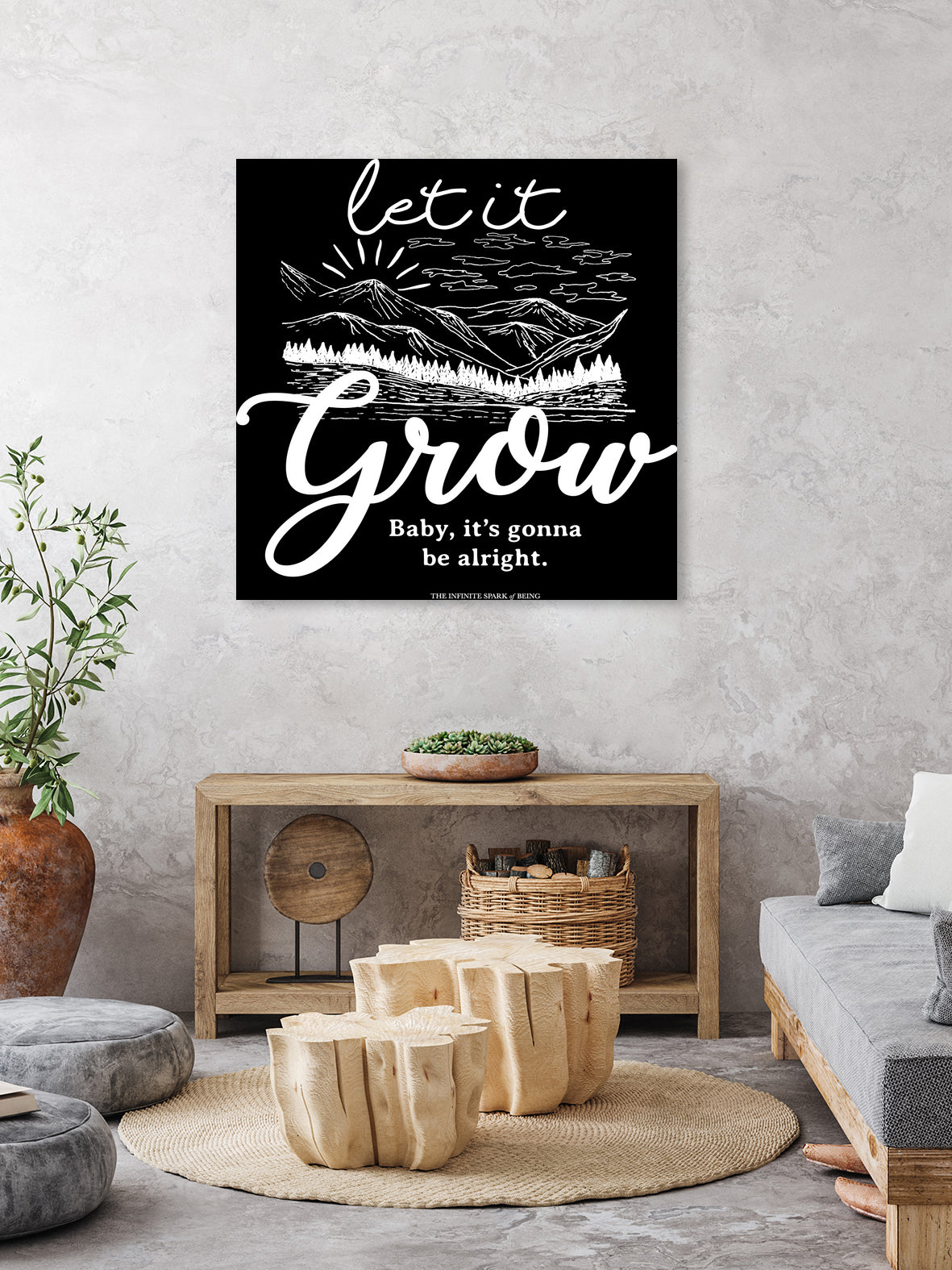 Let Grow (II) by The Infinite Spark of Being Keith Welsh on GIANT ART - black typography