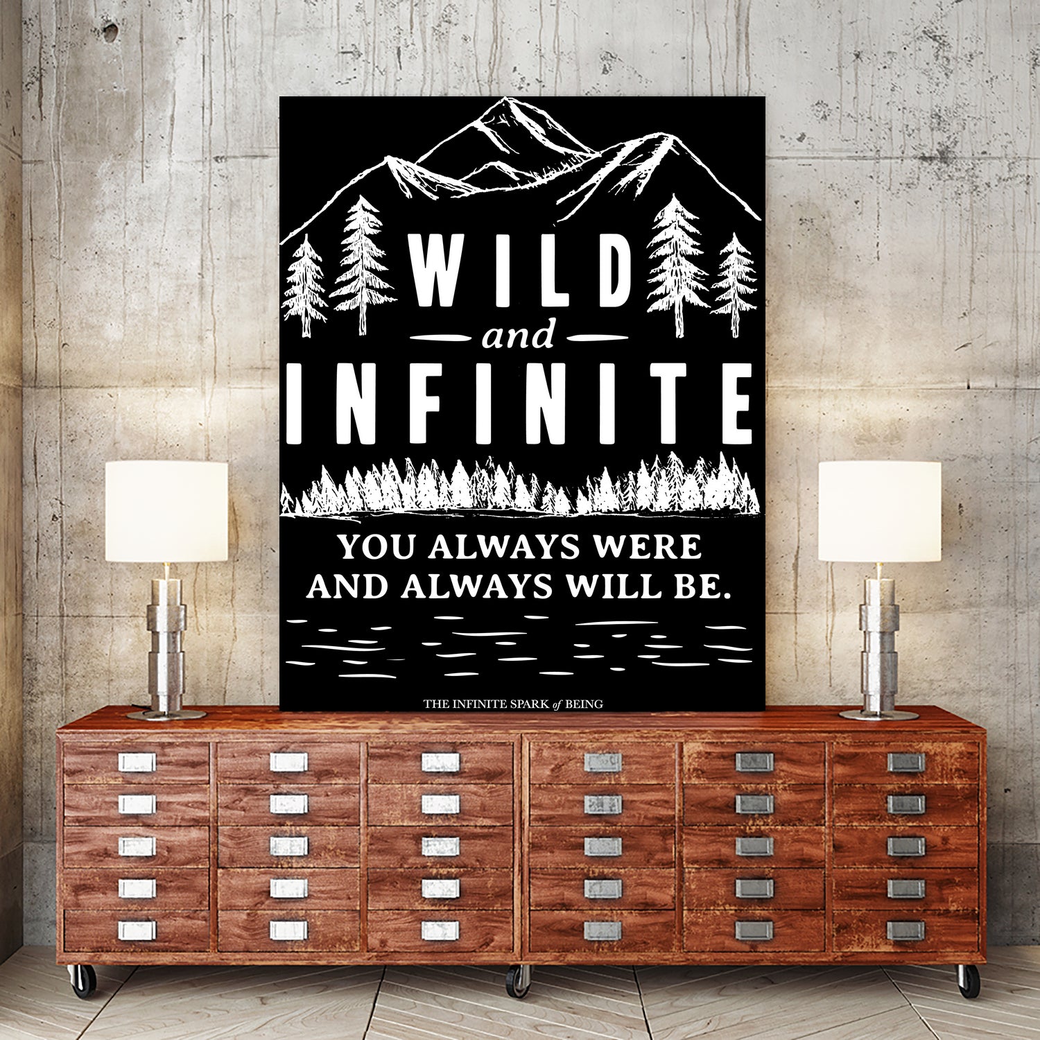 Always Wild (II) by The Infinite Spark of Being Keith Welsh on GIANT ART - black typography