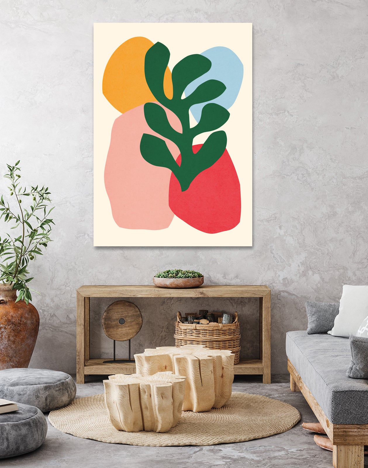 Floral Matisse 2 by Vitor Costa on GIANT ART - blue digital painting