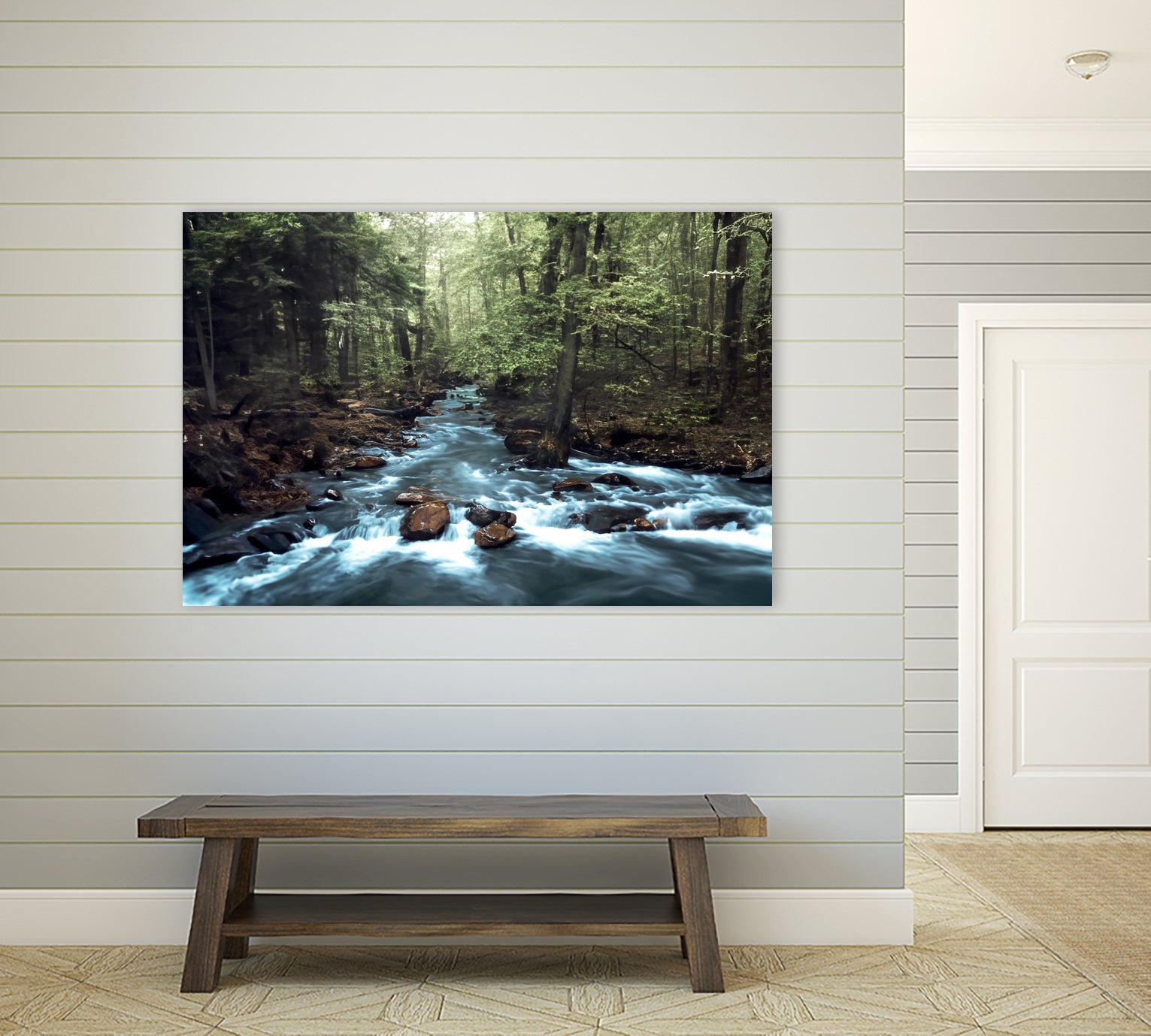 River through the Woods by William Cuccio on GIANT ART - green photo illustration