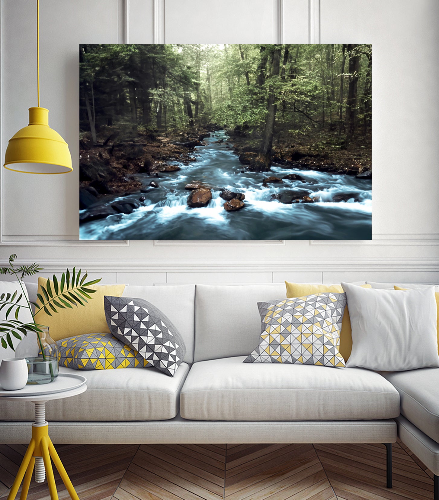 River through the Woods by William Cuccio on GIANT ART - green photo illustration