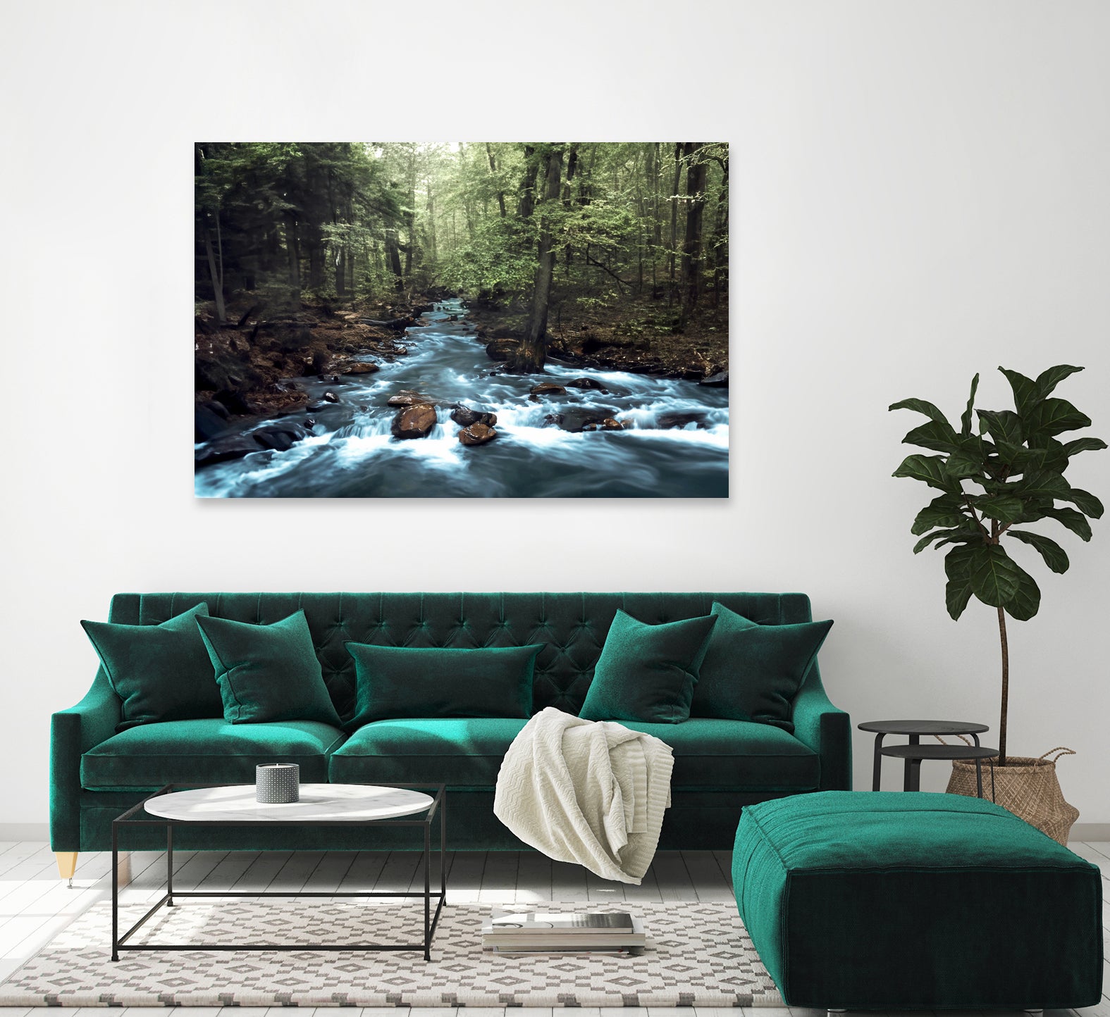 River through the Woods by William Cuccio on GIANT ART - green photo illustration