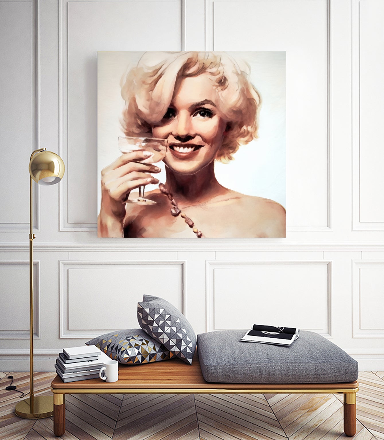Marilyn Monroe by William Cuccio on GIANT ART - yellow digital painting