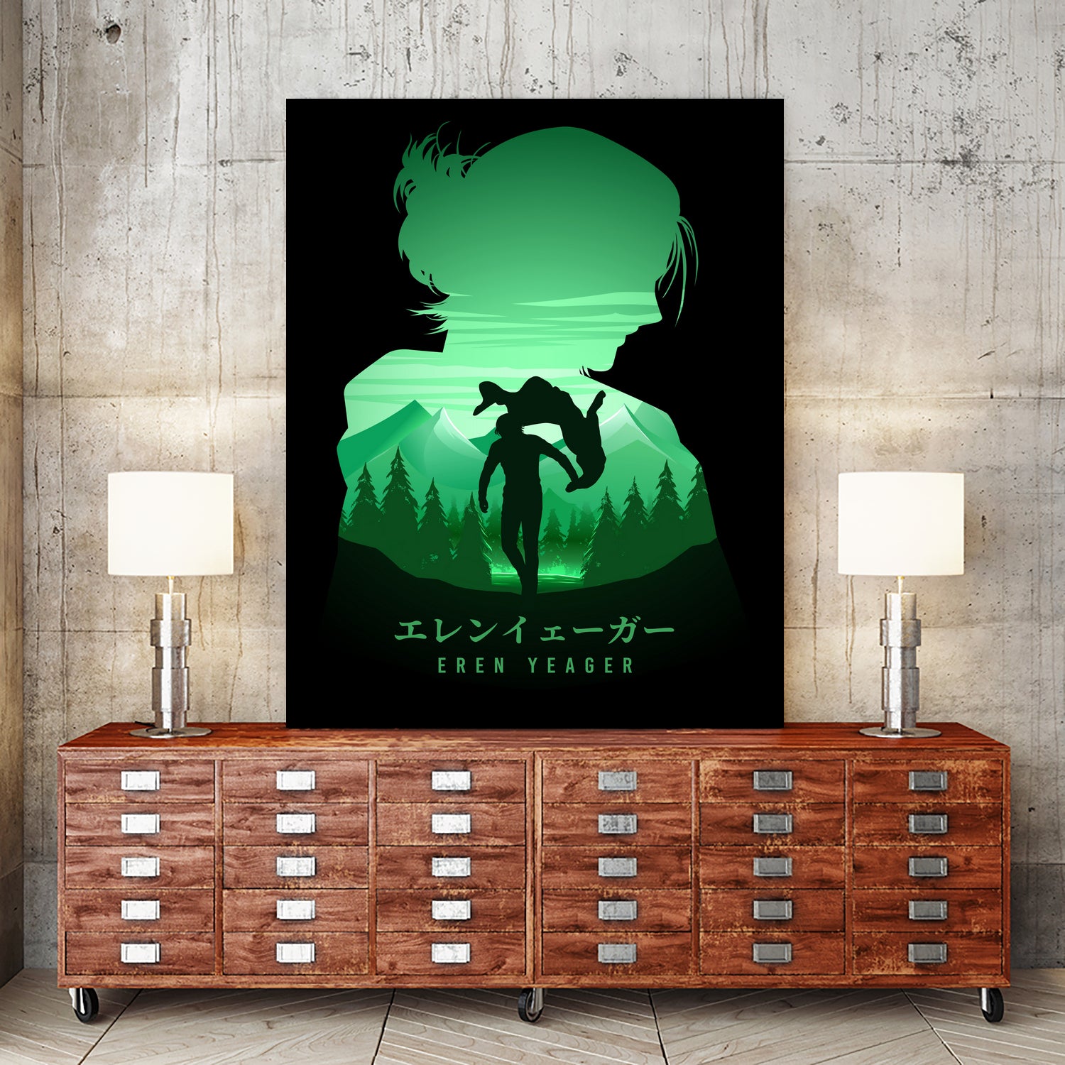 Eren Yeager by Illust Artz on GIANT ART - green digital drawing