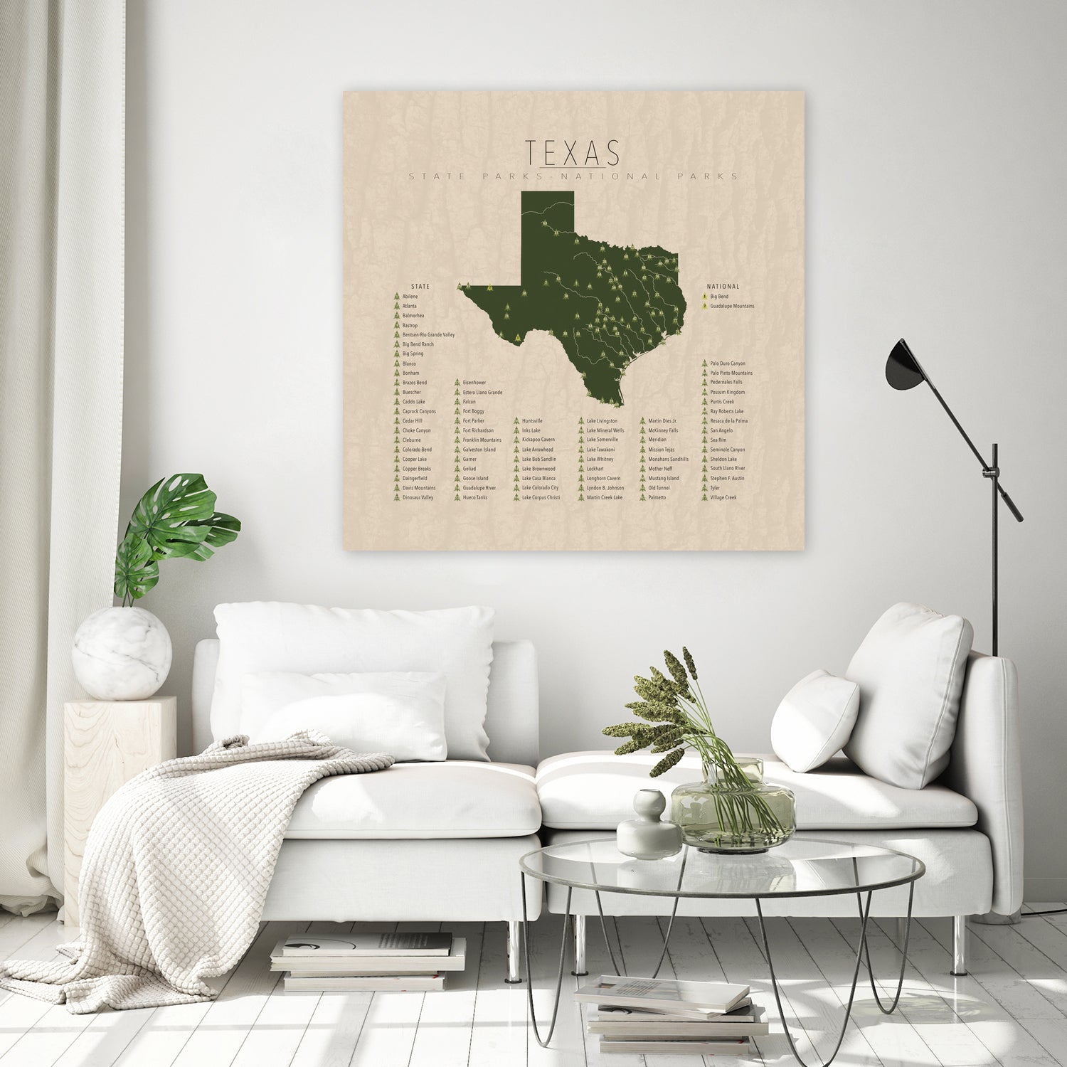 Texas Parks by Finlay McNevin on GIANT ART - green typography