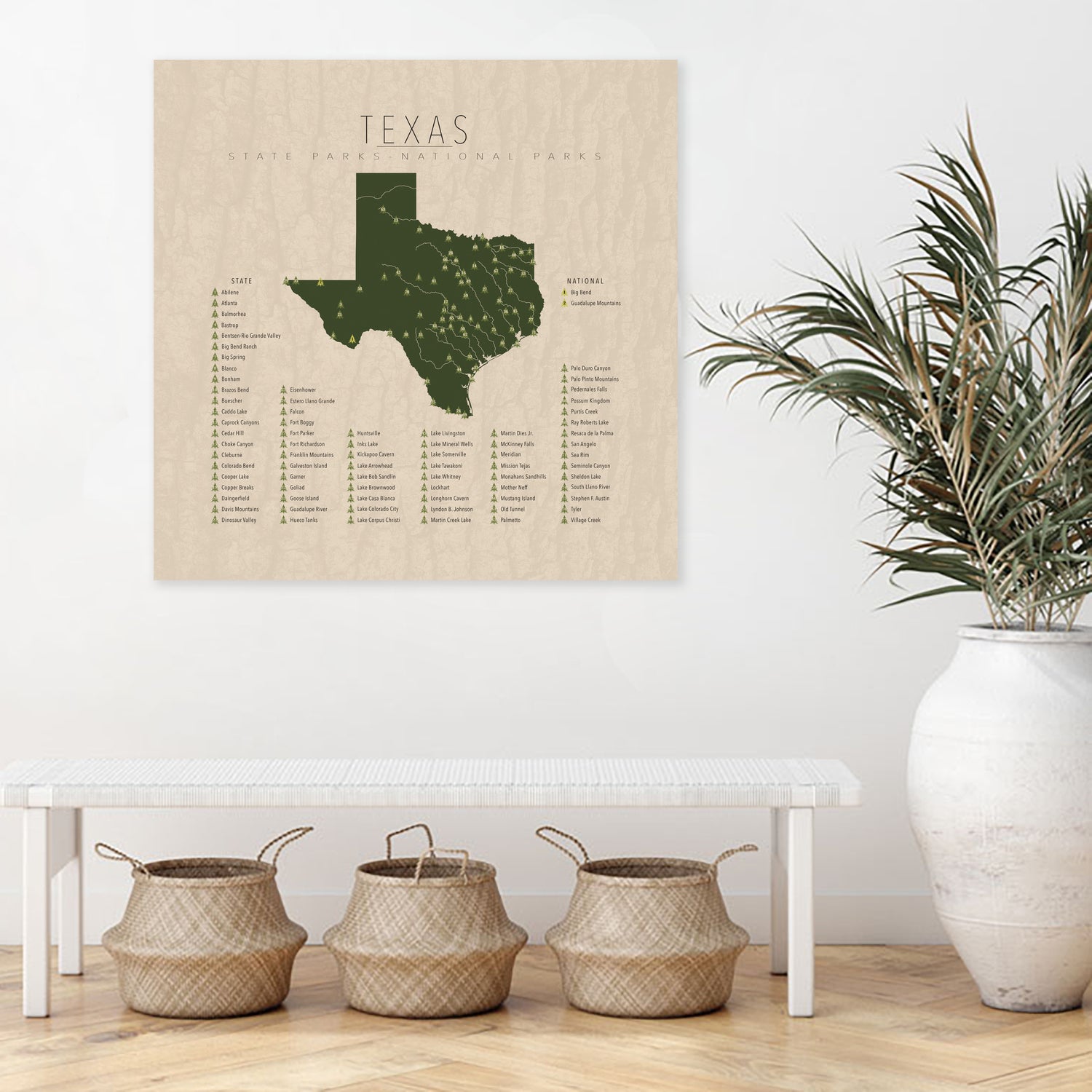 Texas Parks by Finlay McNevin on GIANT ART - green typography