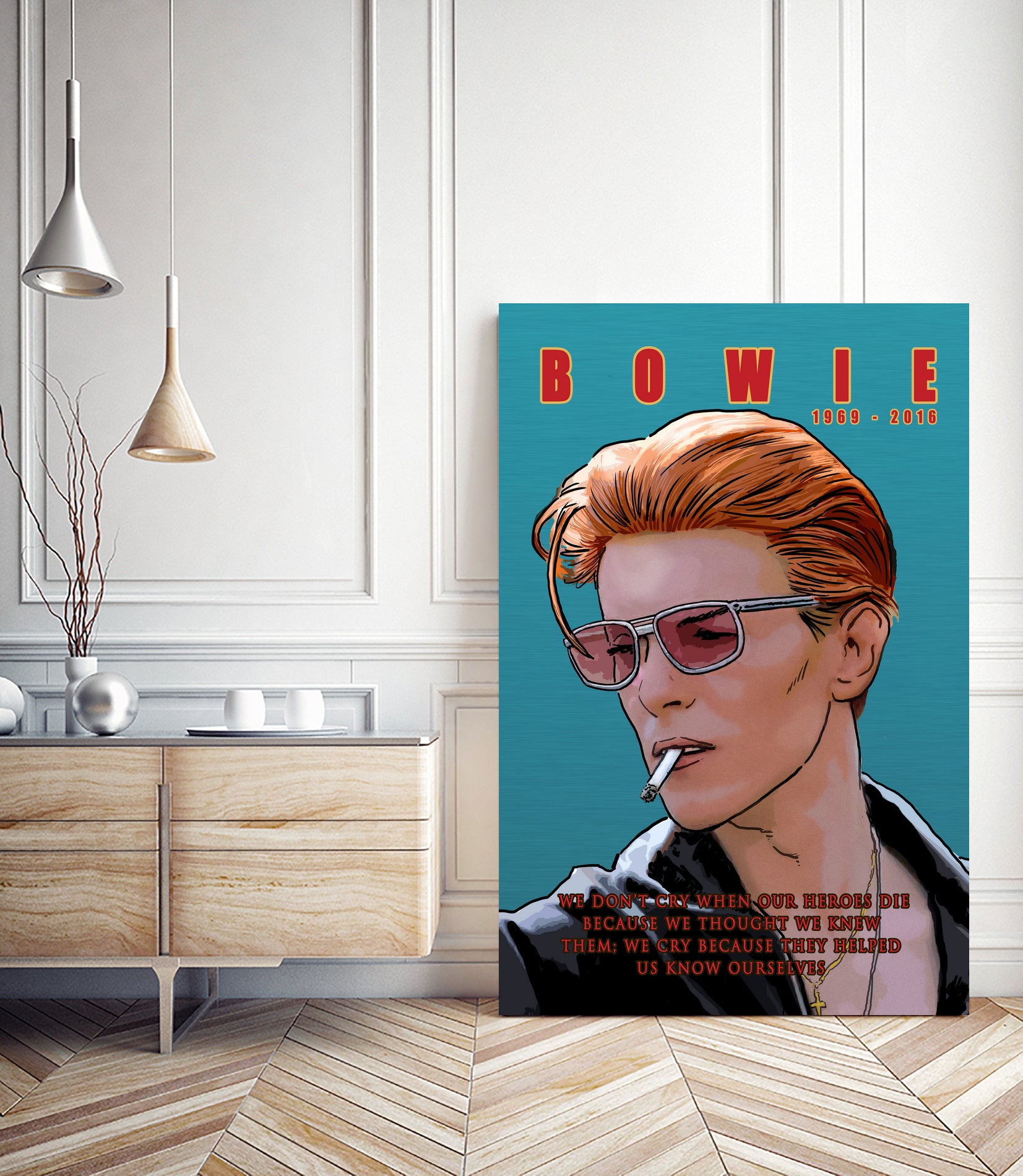 Bowie: Memento mori by Dan Avenell on GIANT ART - blue digital painting