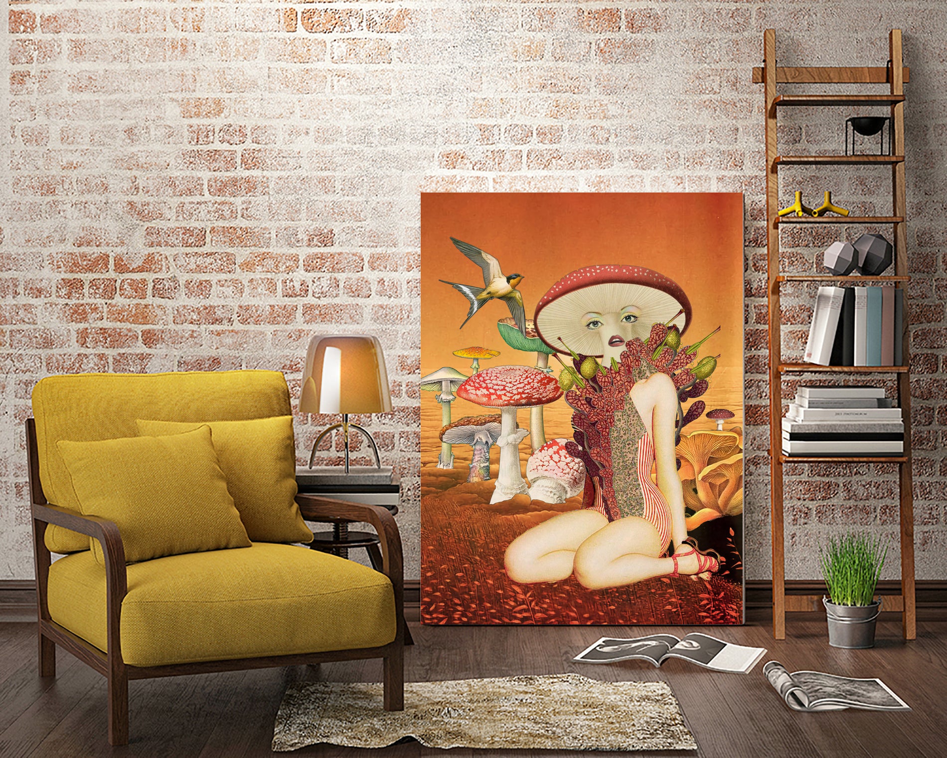 funky fungus by Julia Lillard on GIANT ART - orange photo manipulation