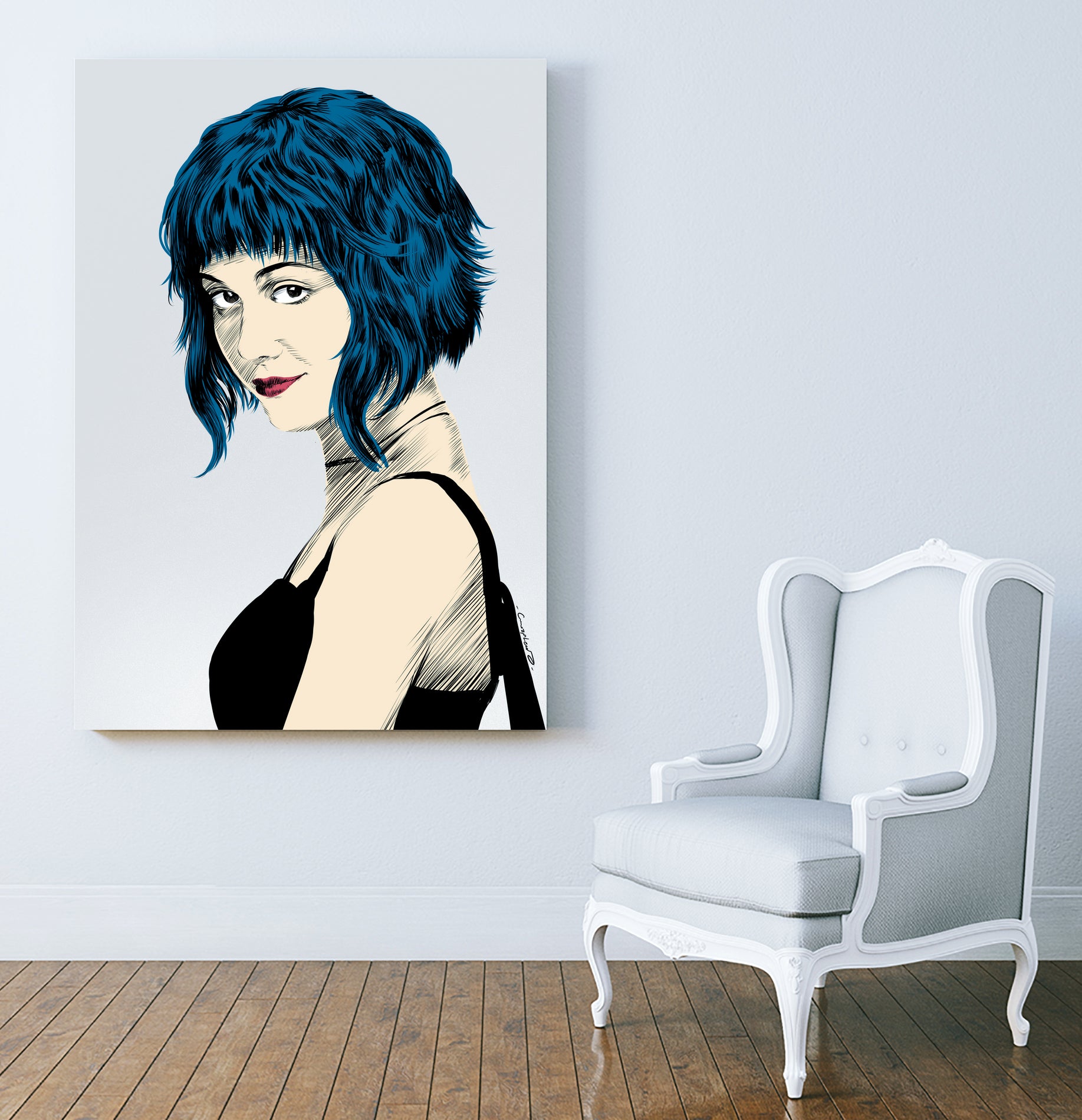 Ramona Flowers by Paola Morpheus on GIANT ART - blue digital painting