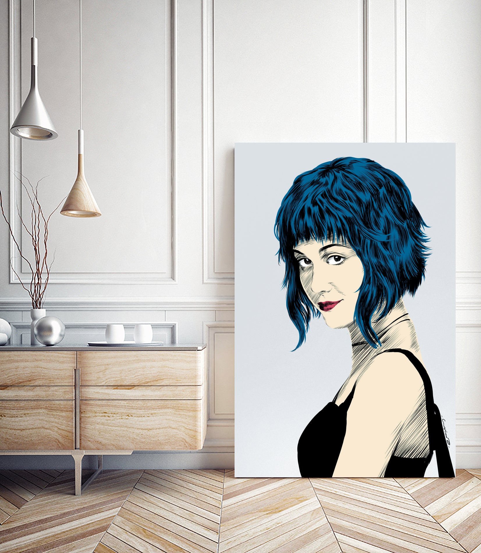 Ramona Flowers by Paola Morpheus on GIANT ART - blue digital painting