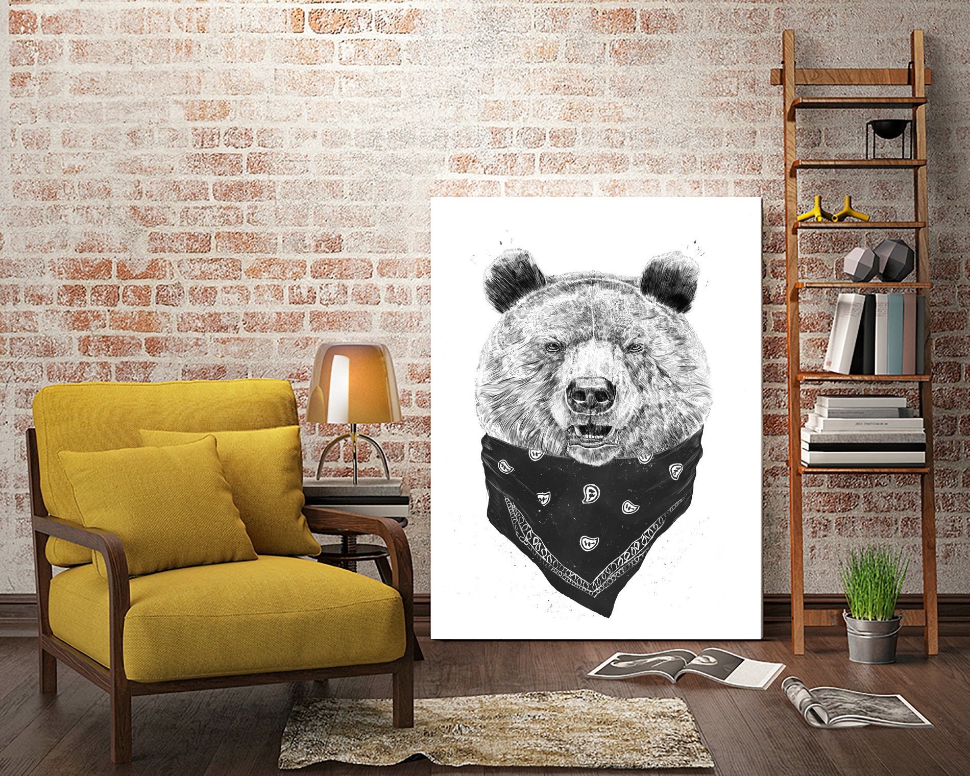 Wild bear by Solti Balázs on GIANT ART - white digital drawing
