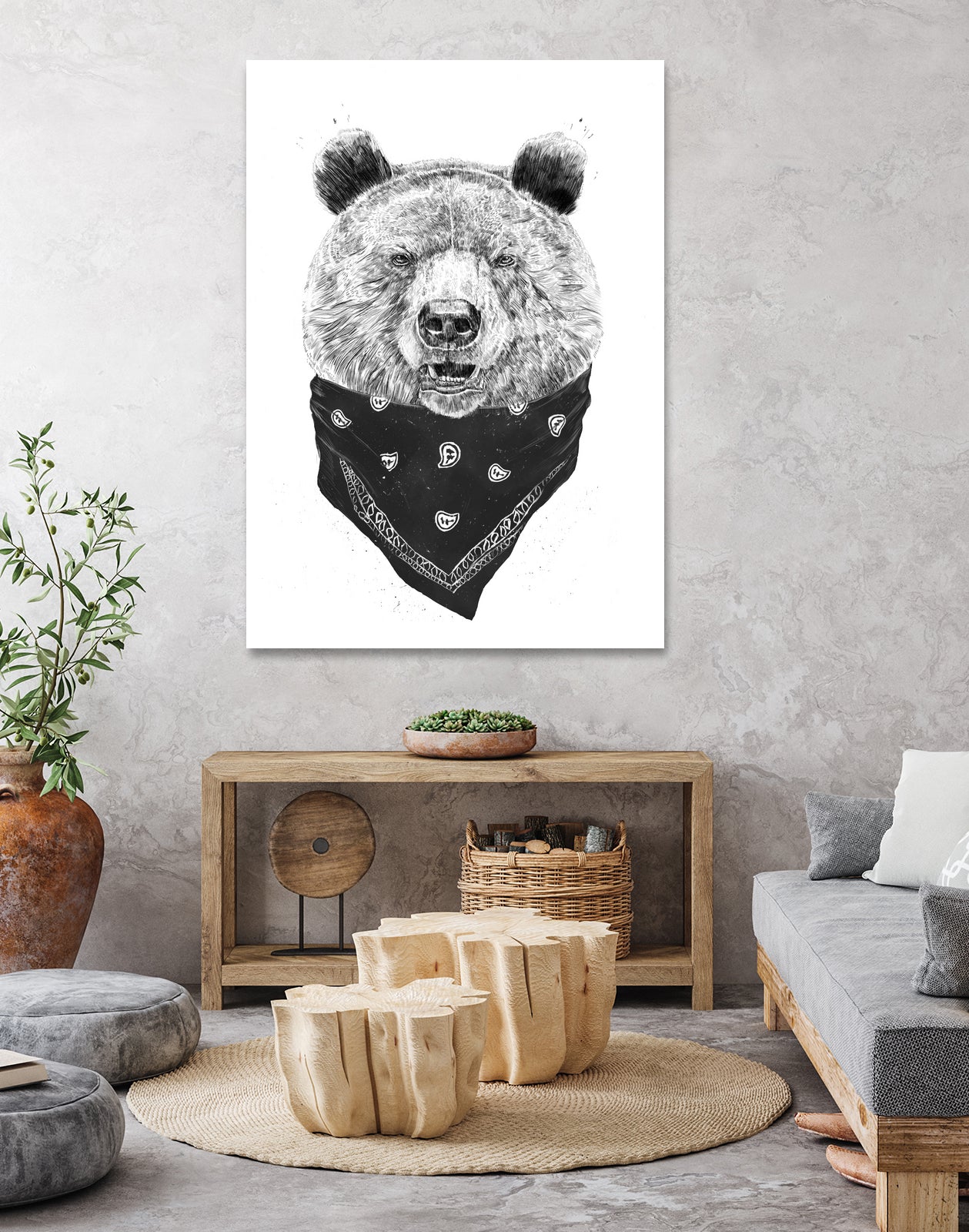Wild bear by Solti Balázs on GIANT ART - white digital drawing