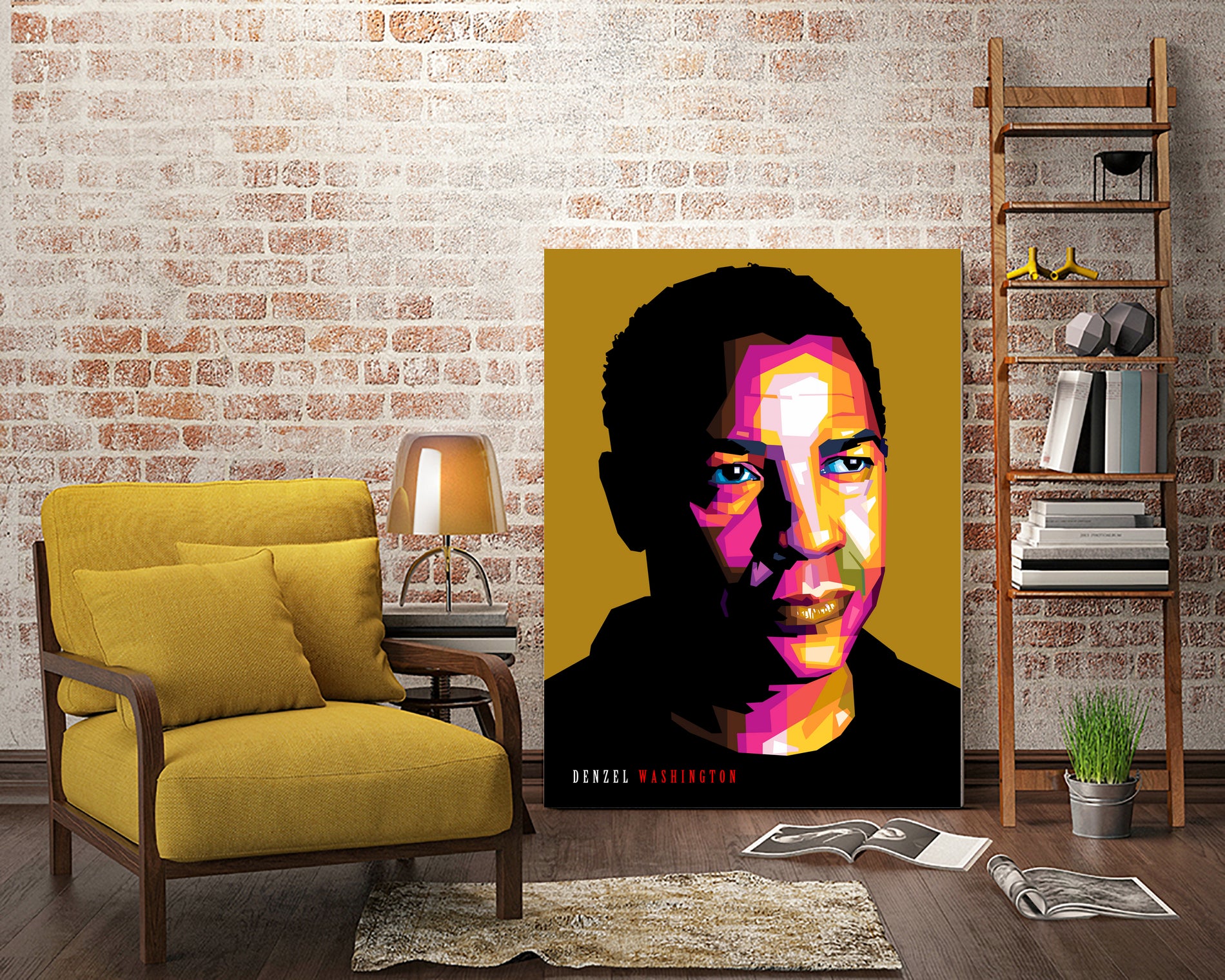 Denzel Washington by Sherlock Wijaya on GIANT ART - white photo illustration