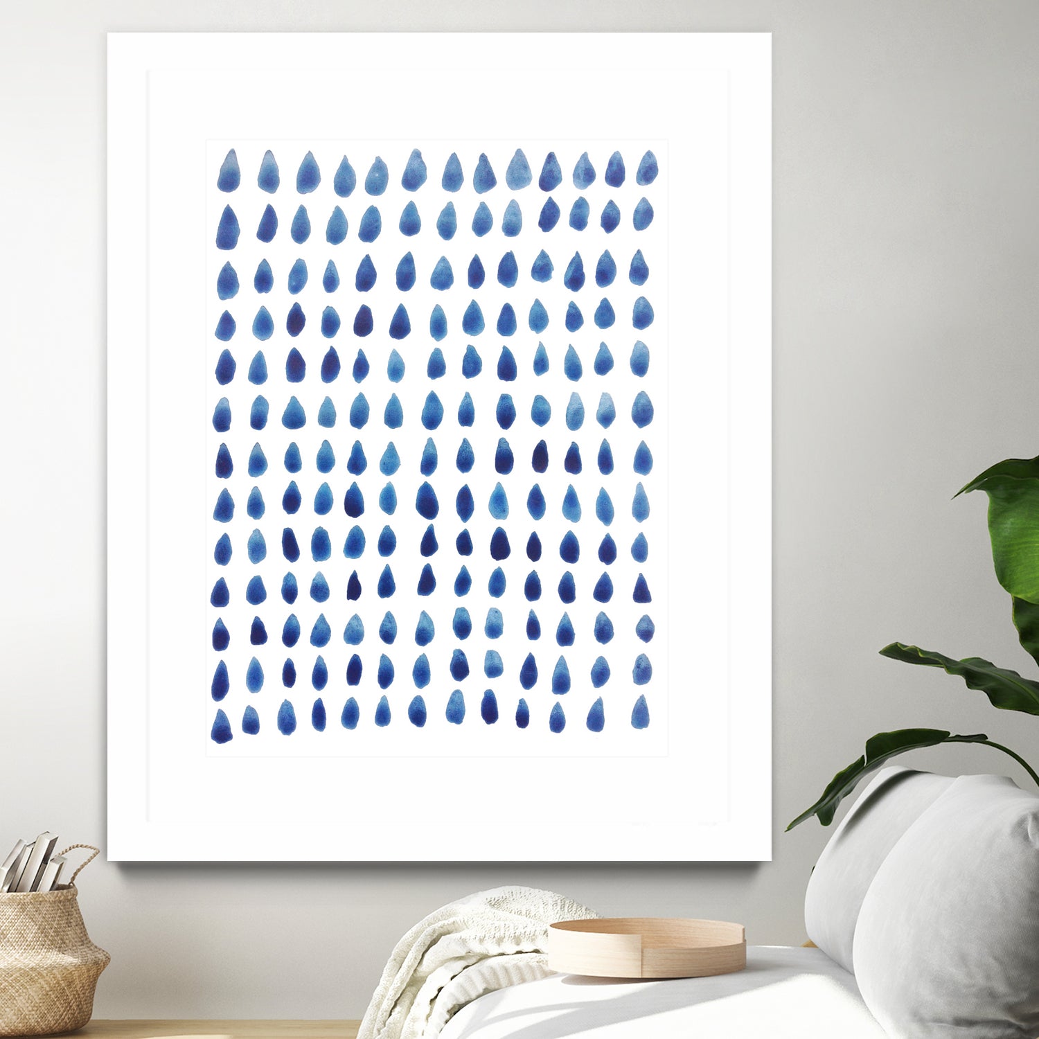 RAINDROPS by austeja platukyte on GIANT ART - blue digital painting