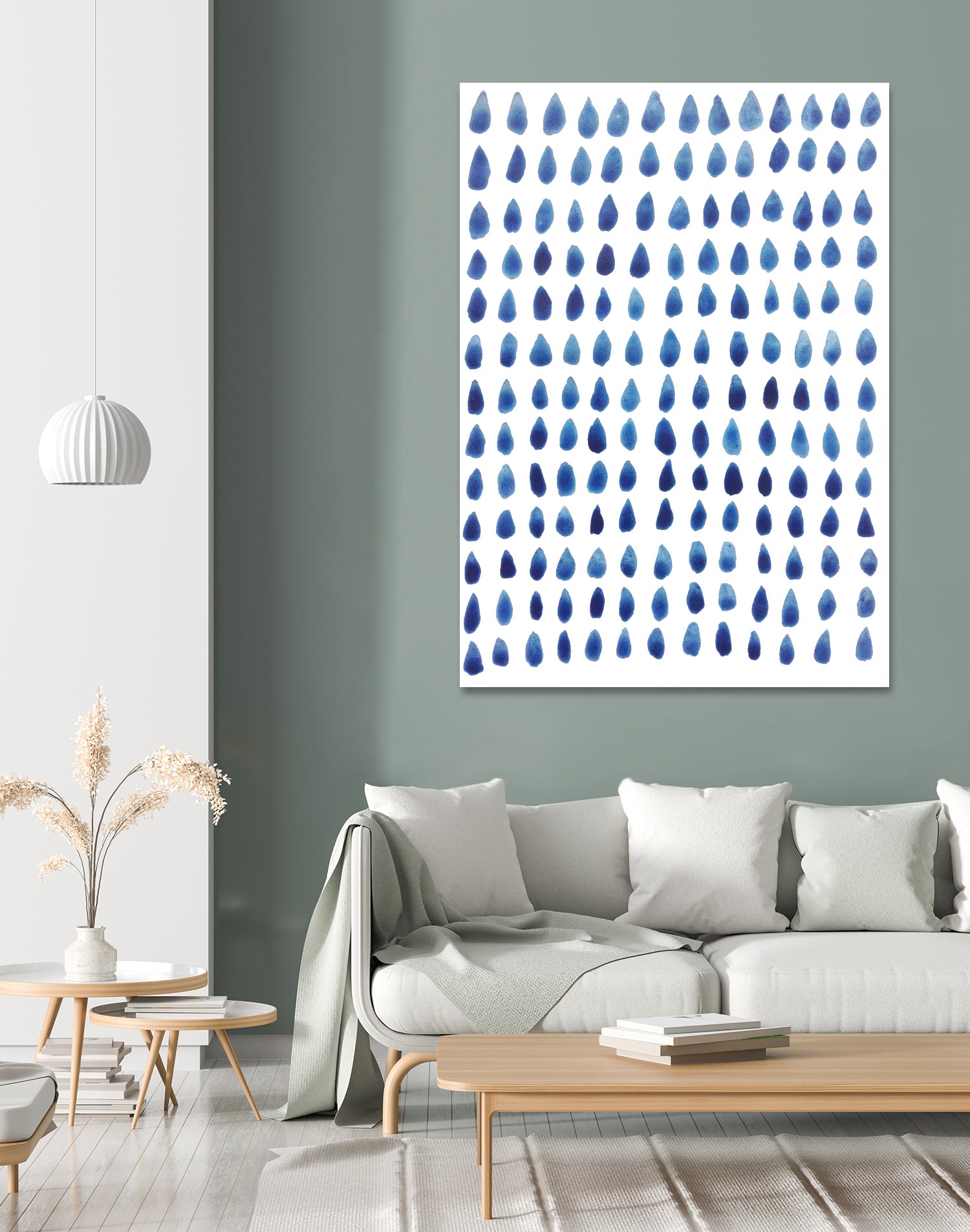 RAINDROPS by austeja platukyte on GIANT ART - blue digital painting