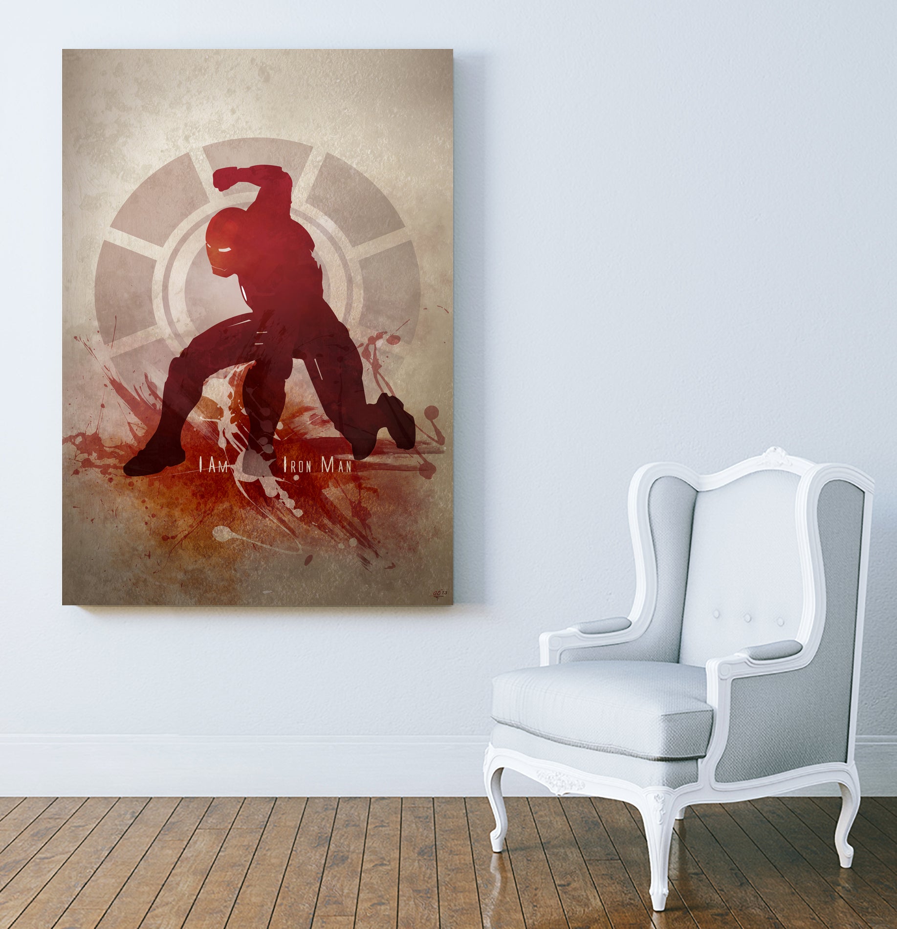 I Am Iron Man' by Anthony Genuardi on GIANT ART - red digital painting