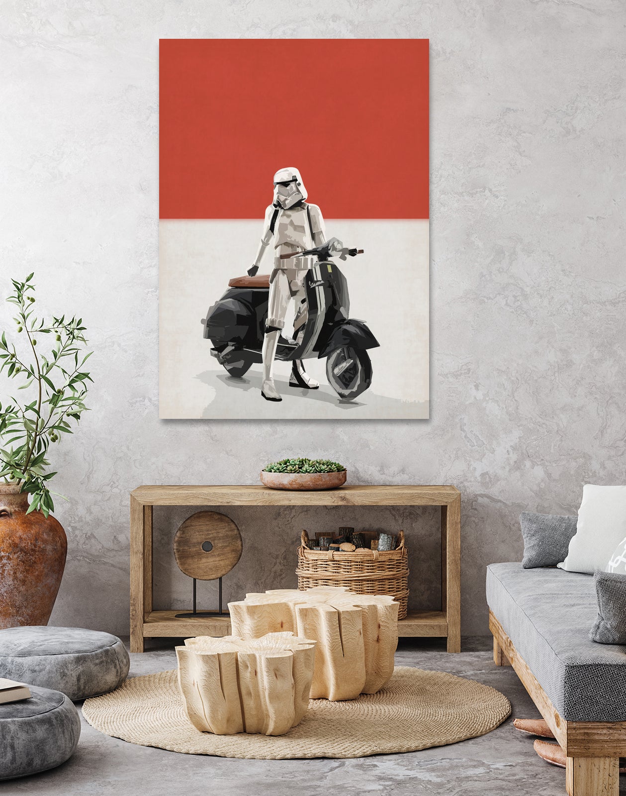 VESPA TROOOPER by Vin Zzep on GIANT ART - white digital painting