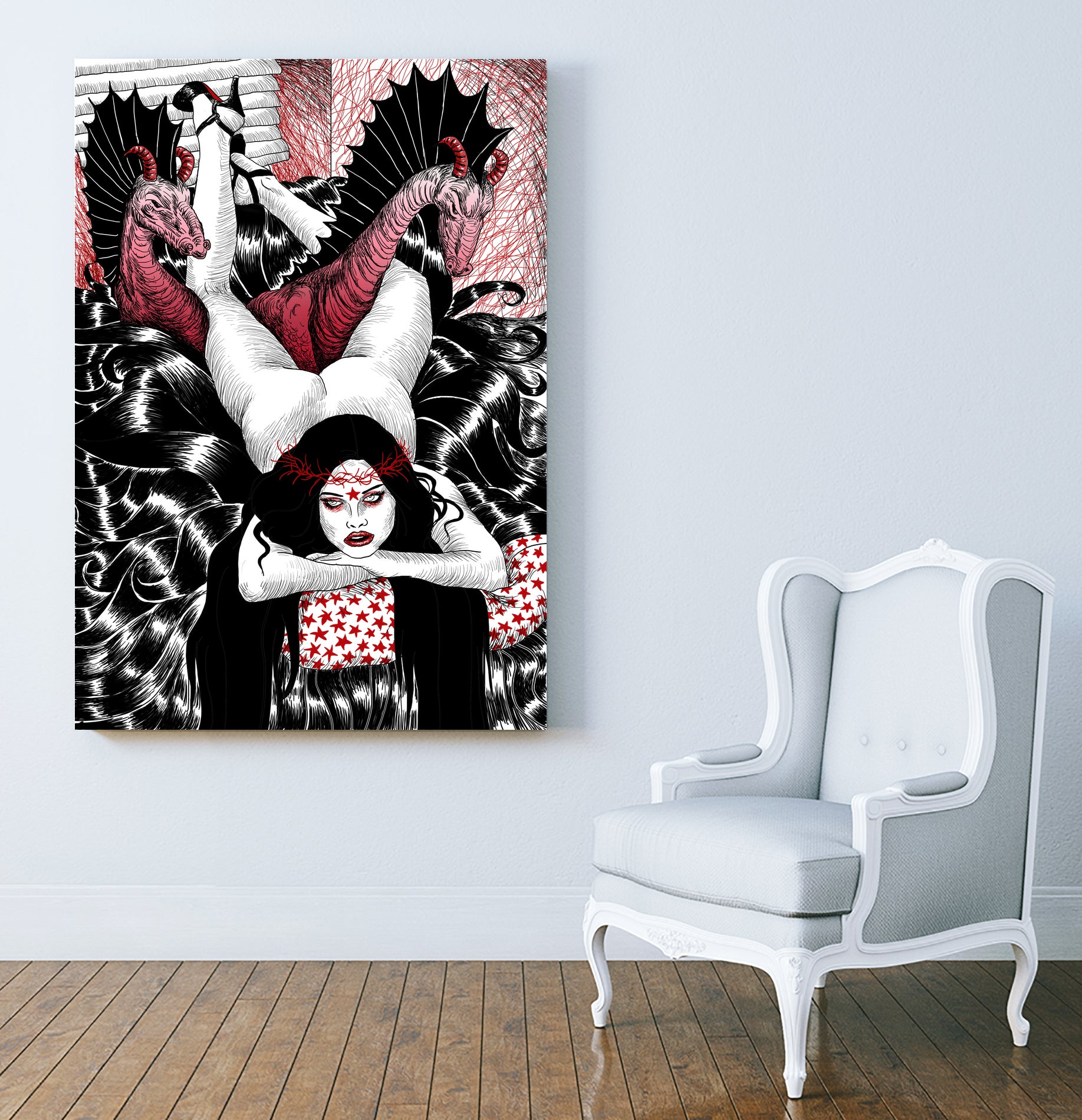 Dragon Muse by Petra Brnardic on GIANT ART - white digital painting