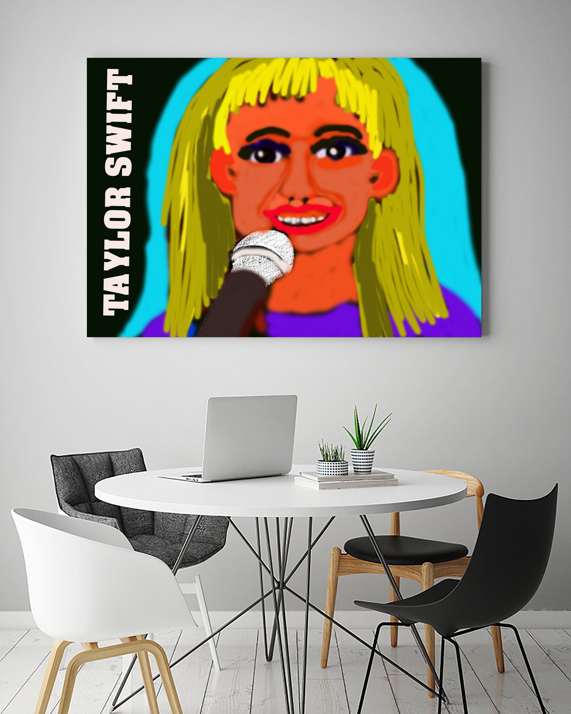 TaylorYellow.singing 2023 by Matthew McGuire on GIANT ART - blue digital painting