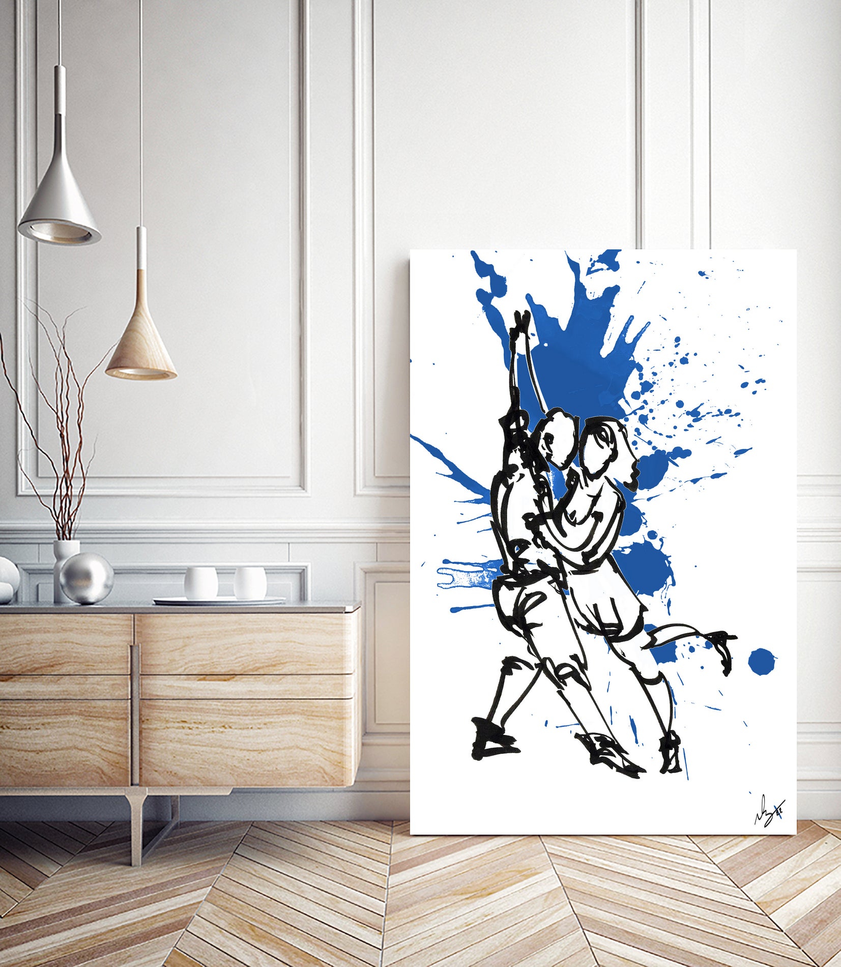 DancInk folks-37 by Nicolas Lachance-Brais on GIANT ART - blue digital painting