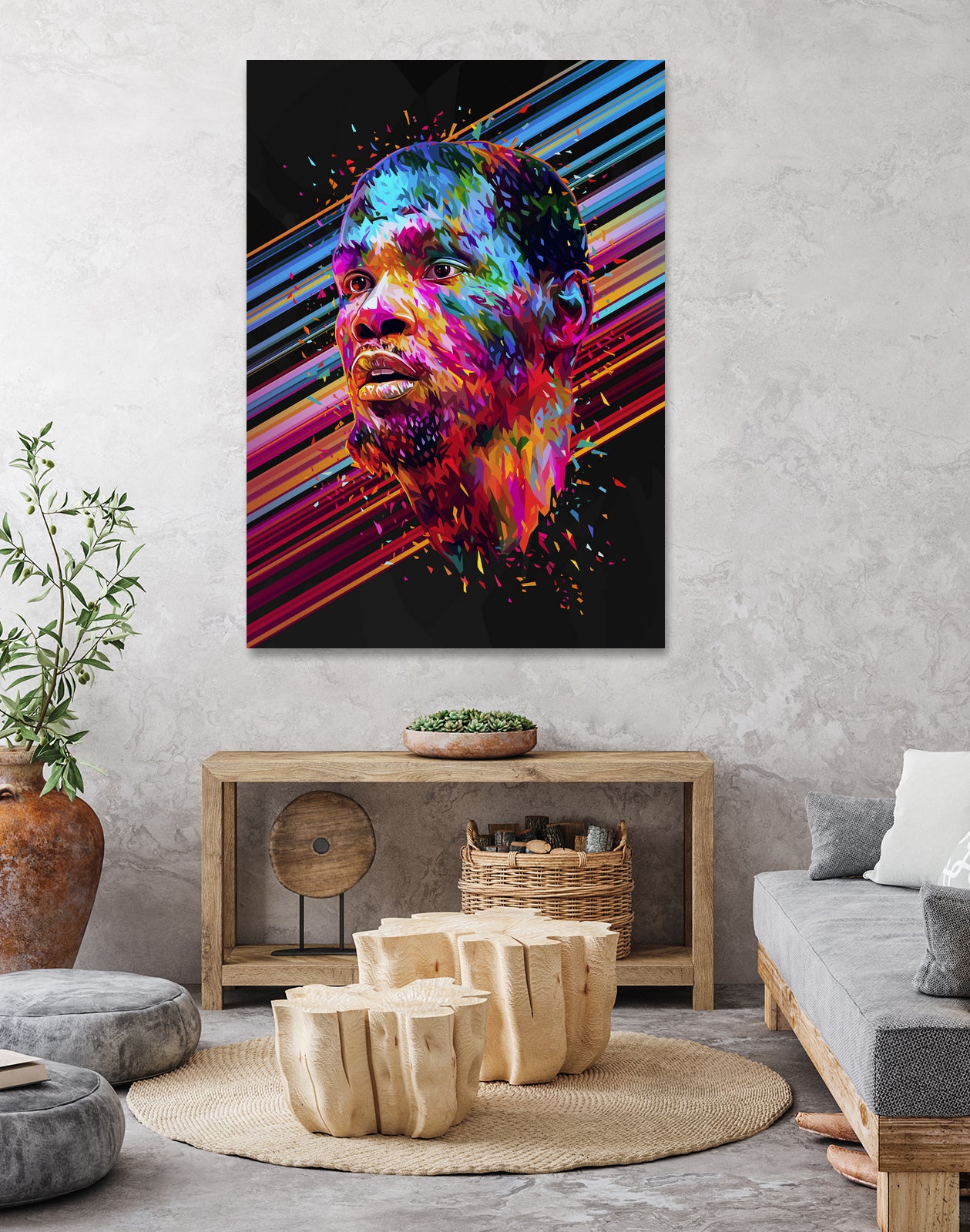 Kevin Durant by Alessandro Pautasso on GIANT ART - blue digital painting