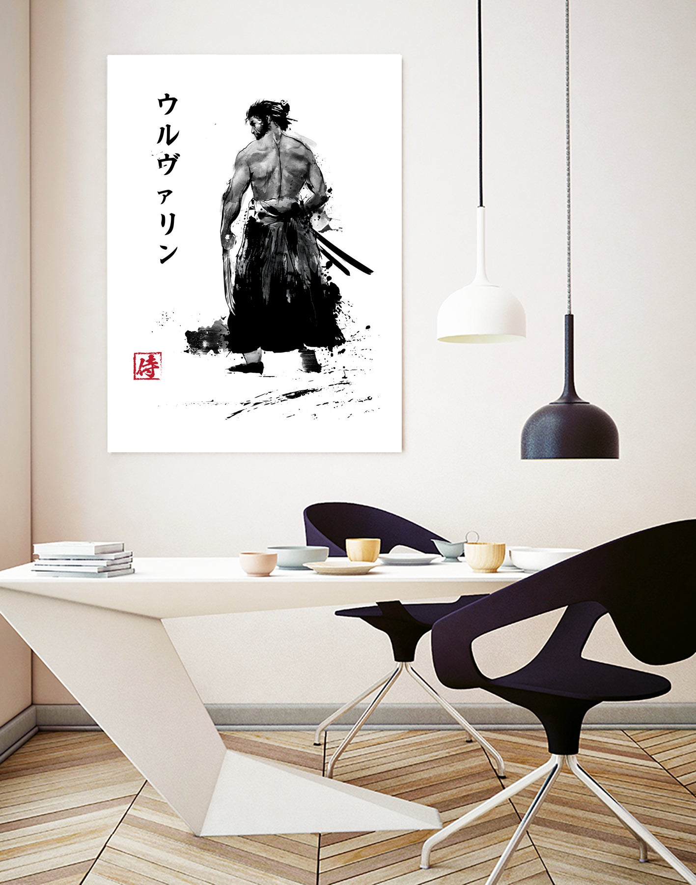 Immortal Samurai sumi-e by Antonio Camarena on GIANT ART - white digital painting