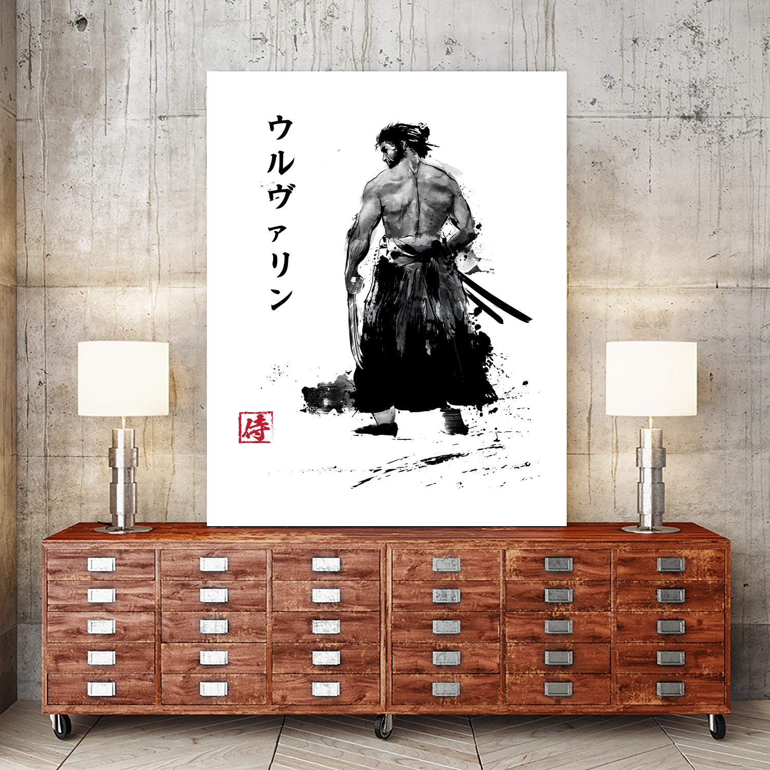 Immortal Samurai sumi-e by Antonio Camarena on GIANT ART - white digital painting