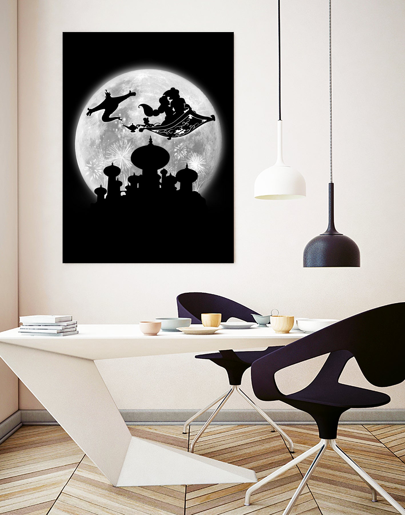 Full moon over Agrabah by Antonio Camarena on GIANT ART - black digital painting