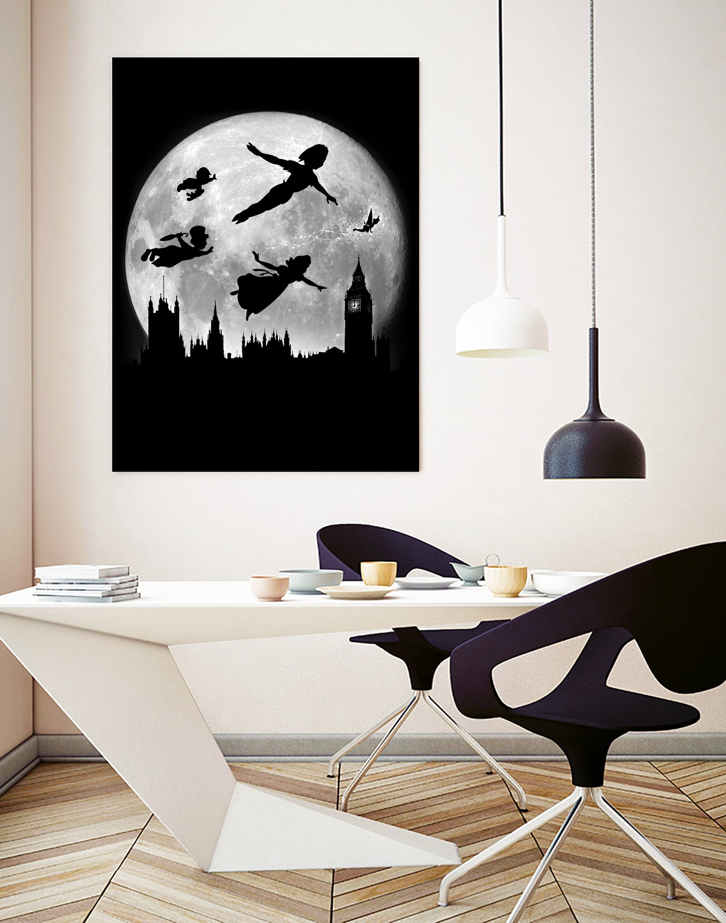 Full moon over London by Antonio Camarena on GIANT ART - black digital painting