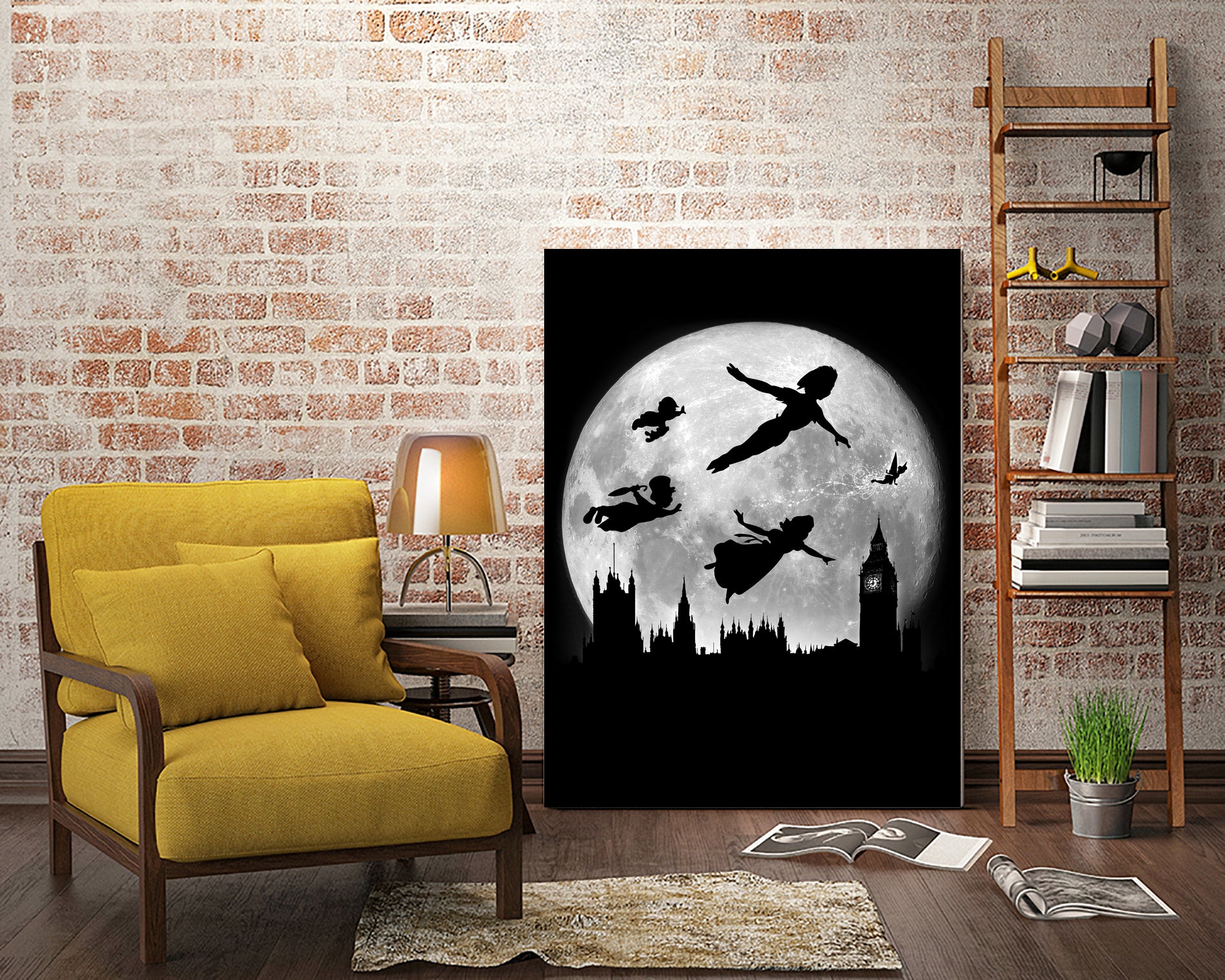 Full moon over London by Antonio Camarena on GIANT ART - black digital painting