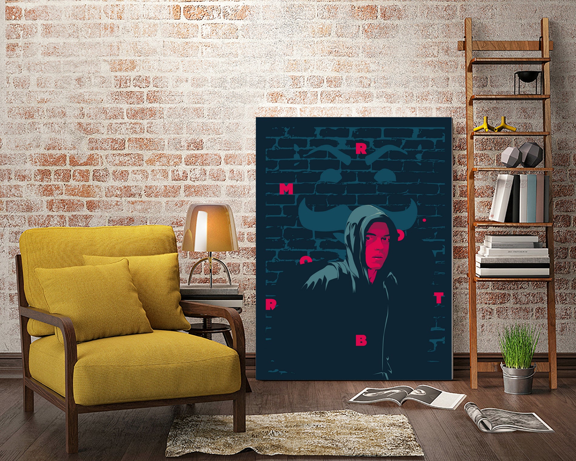 Mr. Robo by Tibor Lovas on GIANT ART - pink vector illustration