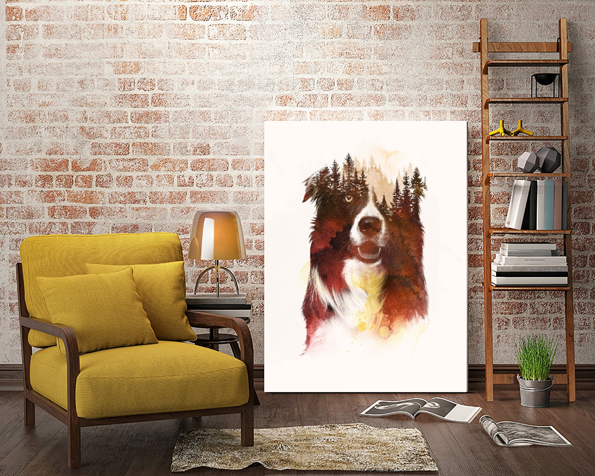 One night in the forest by Robert Farkas on GIANT ART - brown digital painting