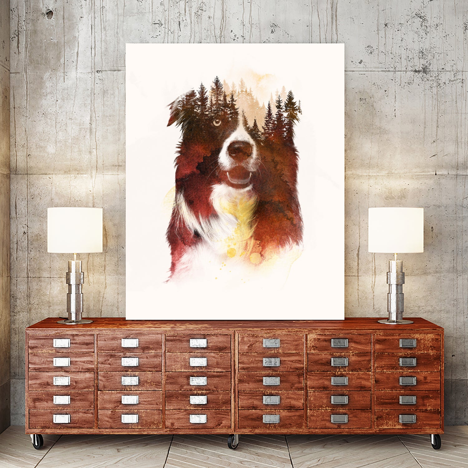 One night in the forest by Robert Farkas on GIANT ART - brown digital painting