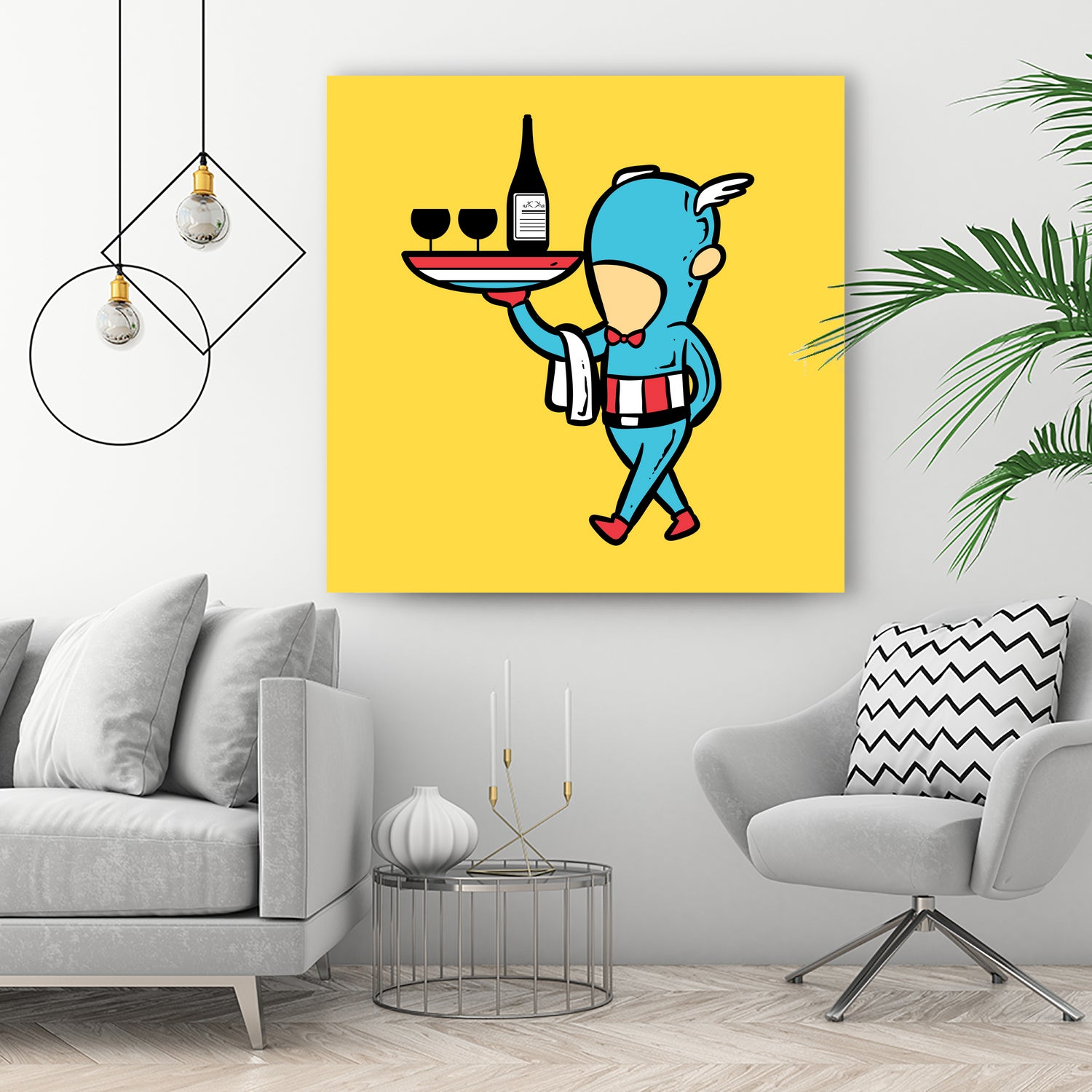 Part Time Job - Restaurant by Chow Hon Lam on GIANT ART - yellow character design