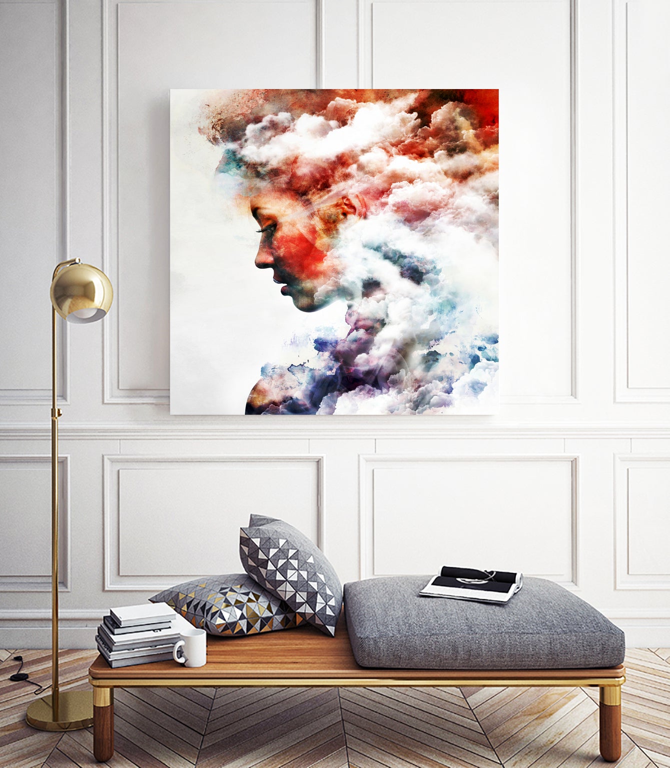 Cosmogony - Version 3 by Emiliano Miniussi on GIANT ART - red photo manipulation