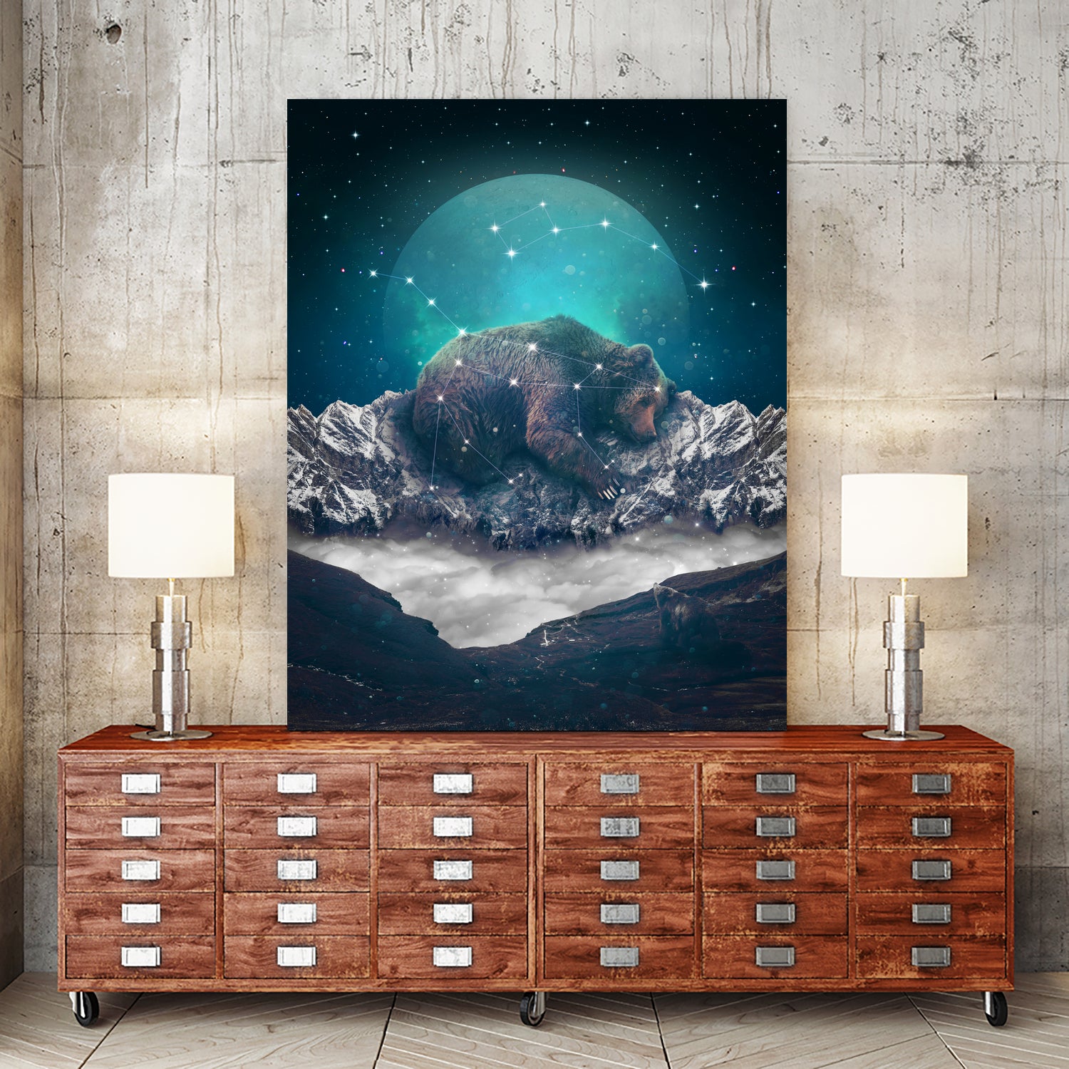 Under the Stars (Ursa Major) by Soaring Anchor on GIANT ART - blue photo illustration