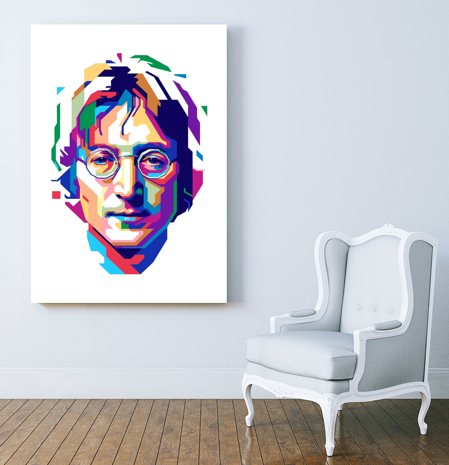 John Lennon in WPAP by J Prayitno Widodo on GIANT ART - white vector illustration
