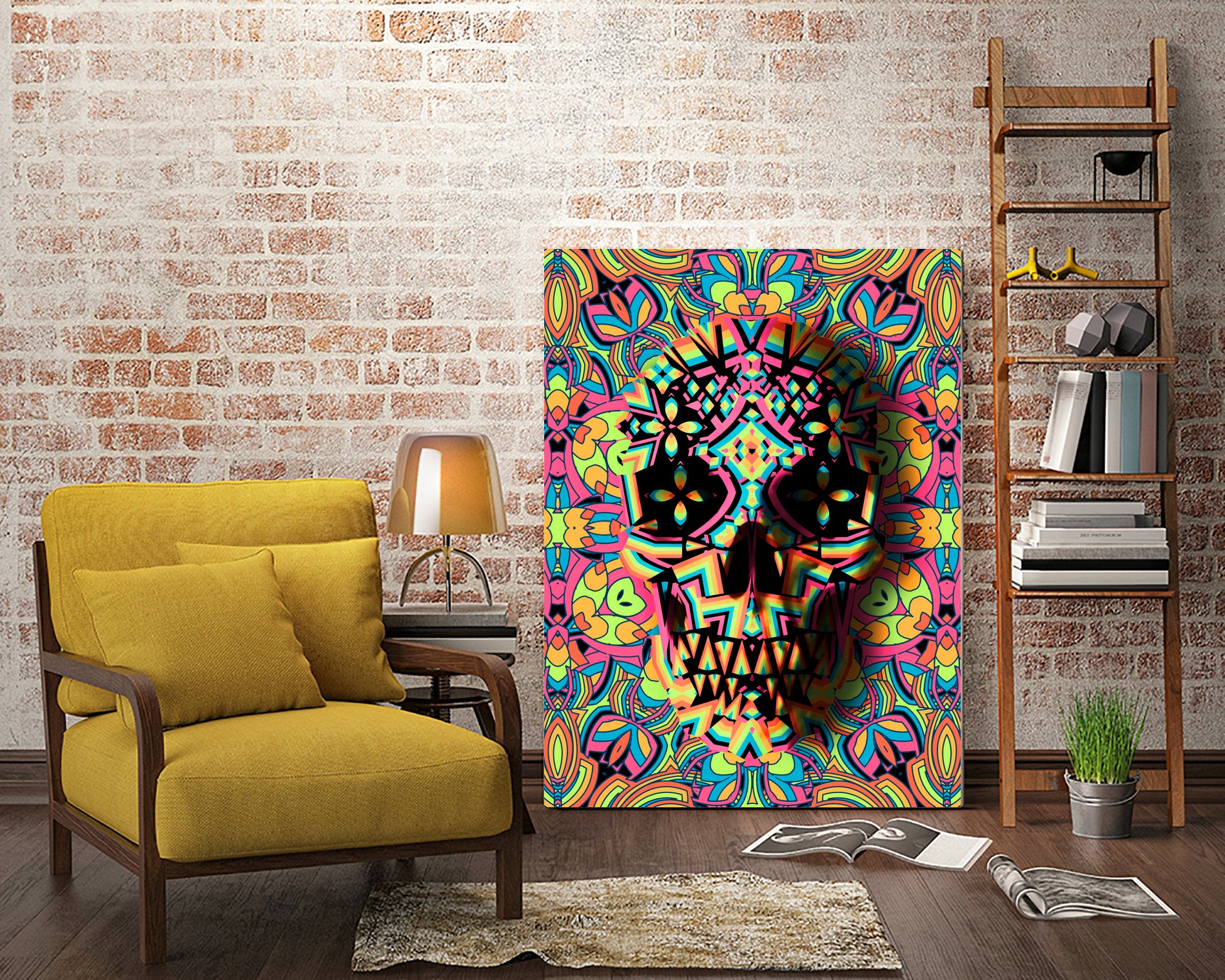 Skull Geo by Ali Gulec on GIANT ART - white digital drawing