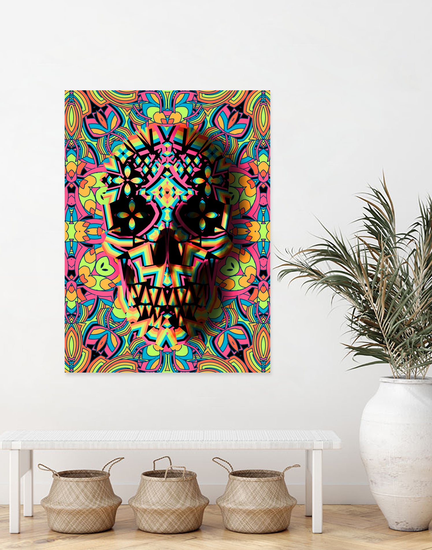 Skull Geo by Ali Gulec on GIANT ART - white digital drawing
