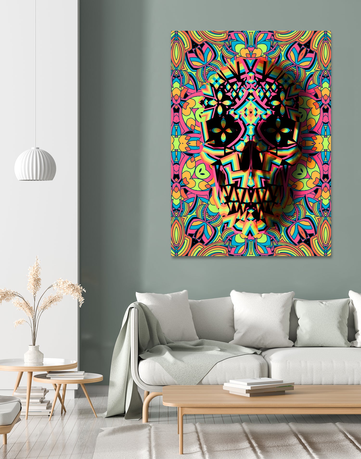 Skull Geo by Ali Gulec on GIANT ART - white digital drawing