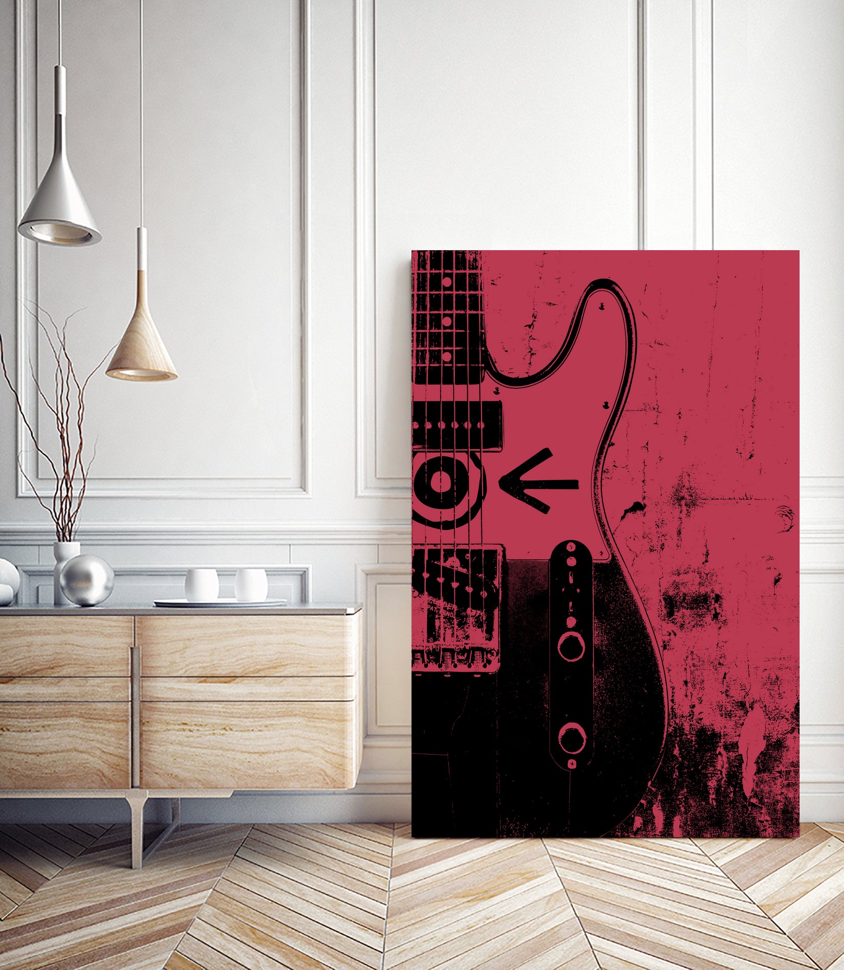 Telecaster - Eddie Vedder by André Manfrini Garcia on GIANT ART - pink digital painting