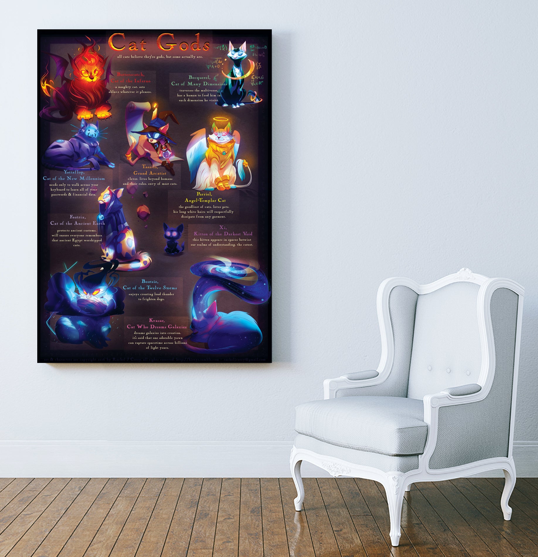 Cat Gods by Rachel J Corey on GIANT ART - brown digital drawing