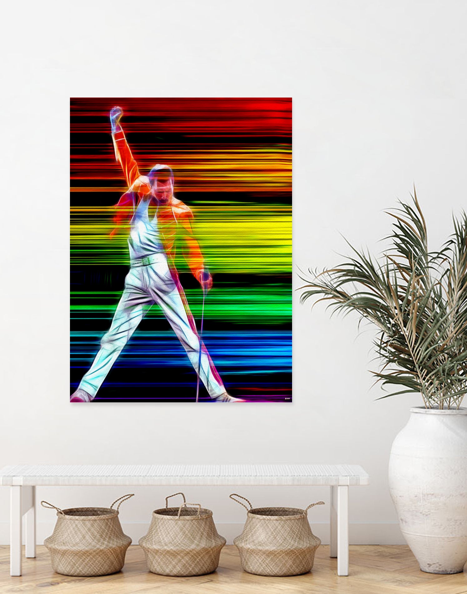Freddie Mercury in Color by Daniel Janda on GIANT ART - black mixed media