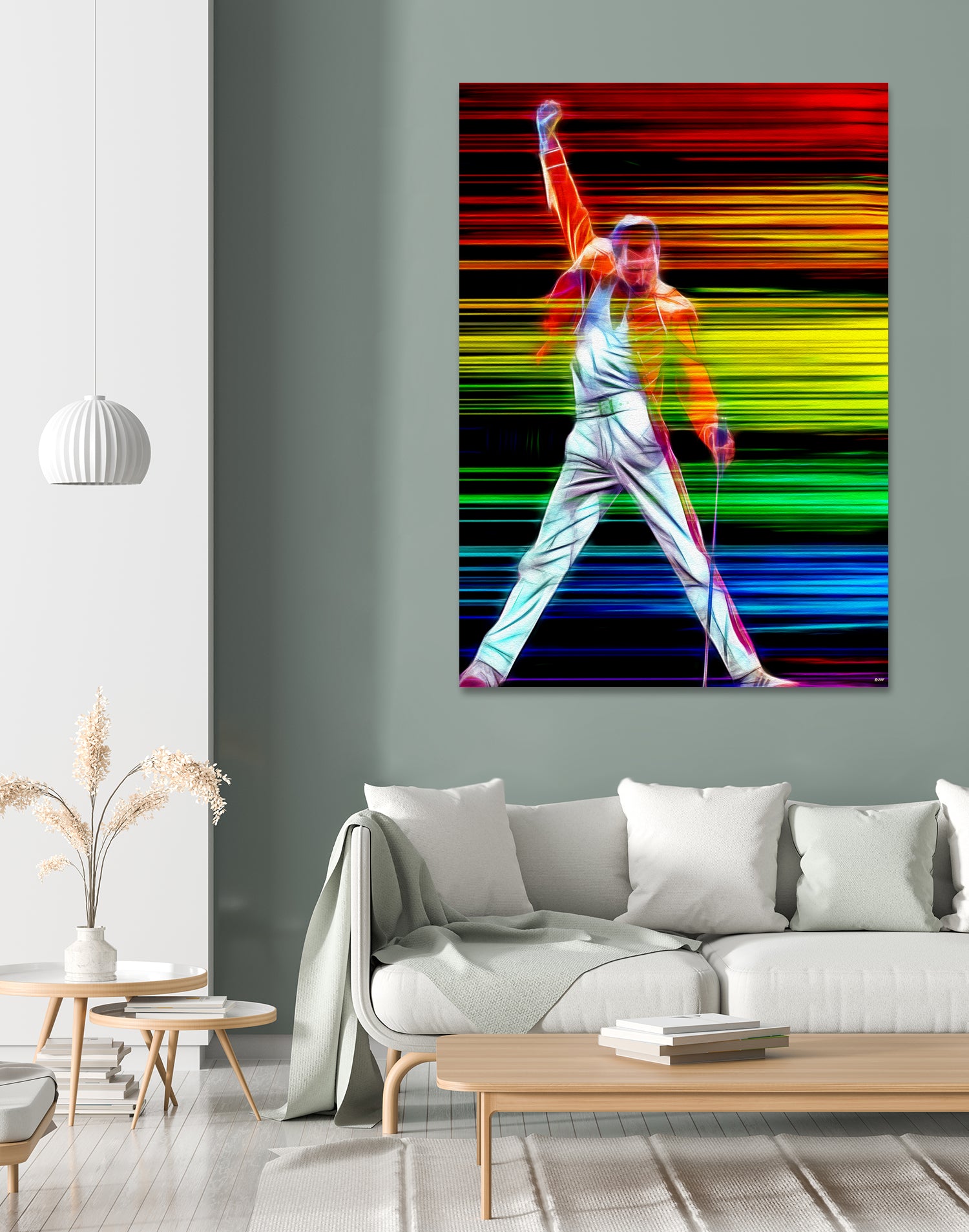 Freddie Mercury in Color by Daniel Janda on GIANT ART - black mixed media