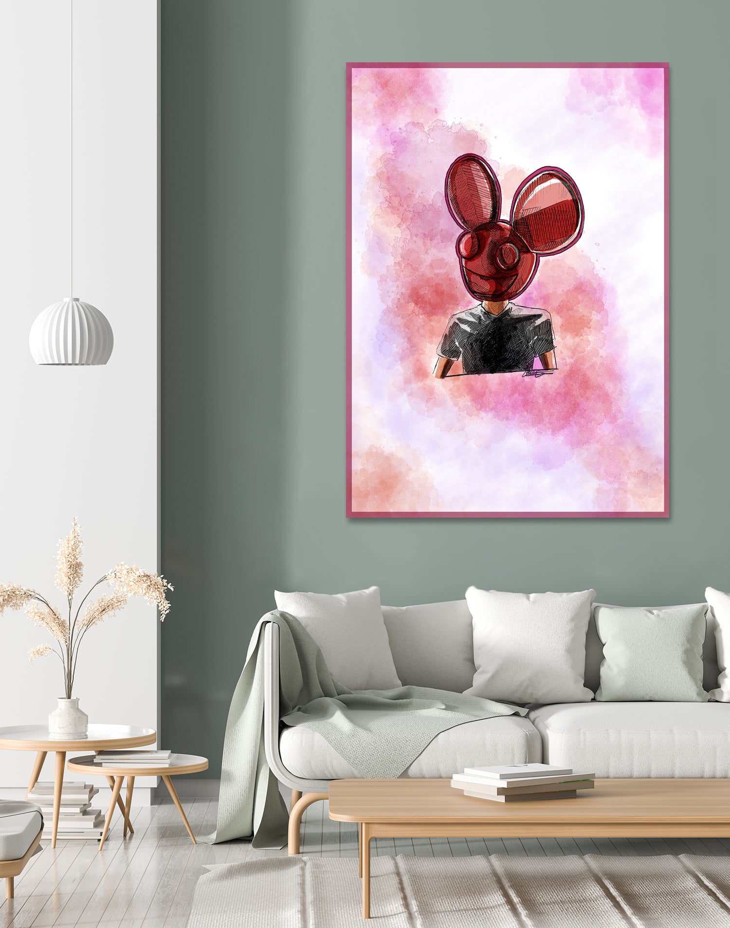 Deadmau5 by Soe San on GIANT ART - red digital painting