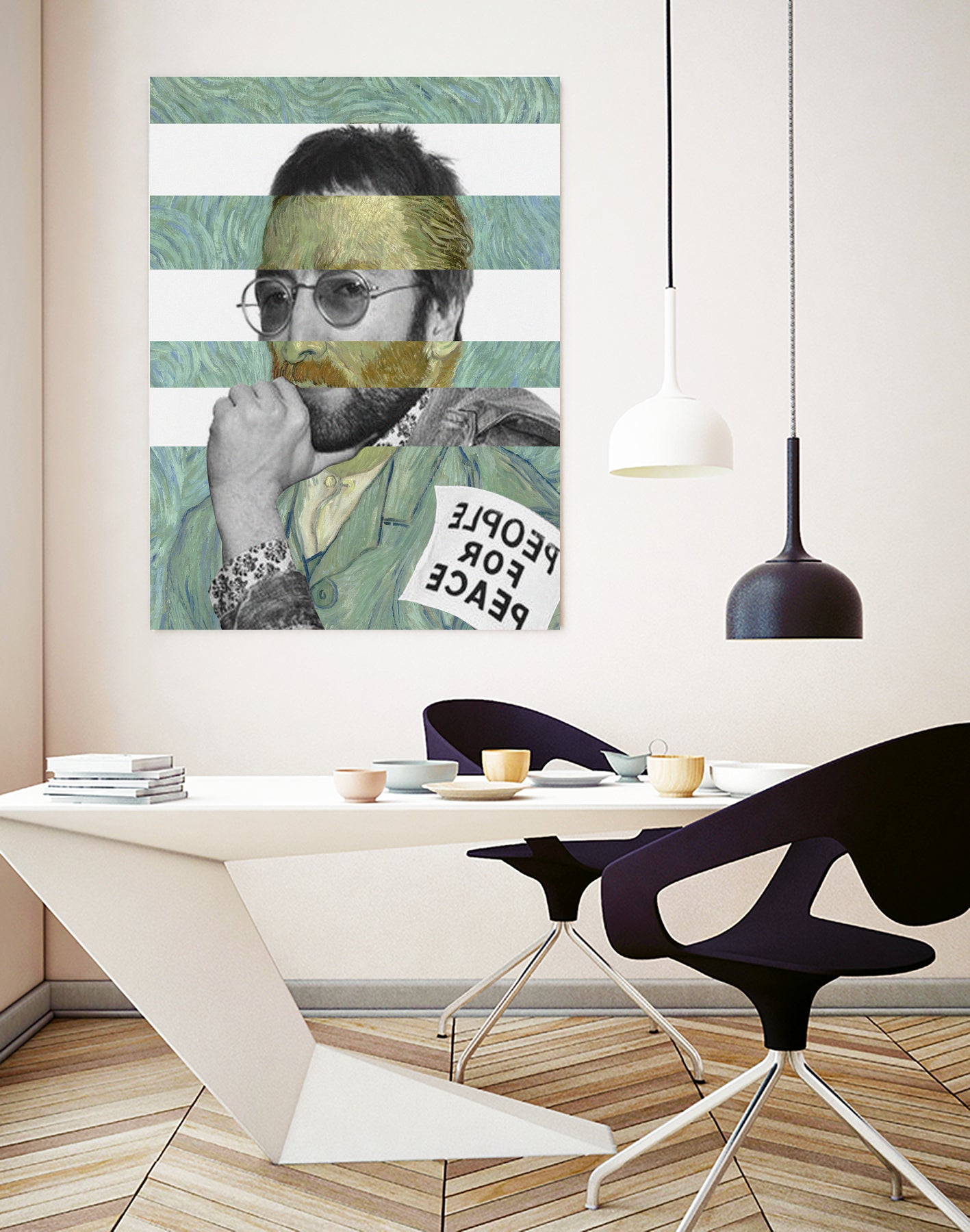 Van Gogh's Self Portrait & John by Luigi Tarini on GIANT ART - gray photo manipulation