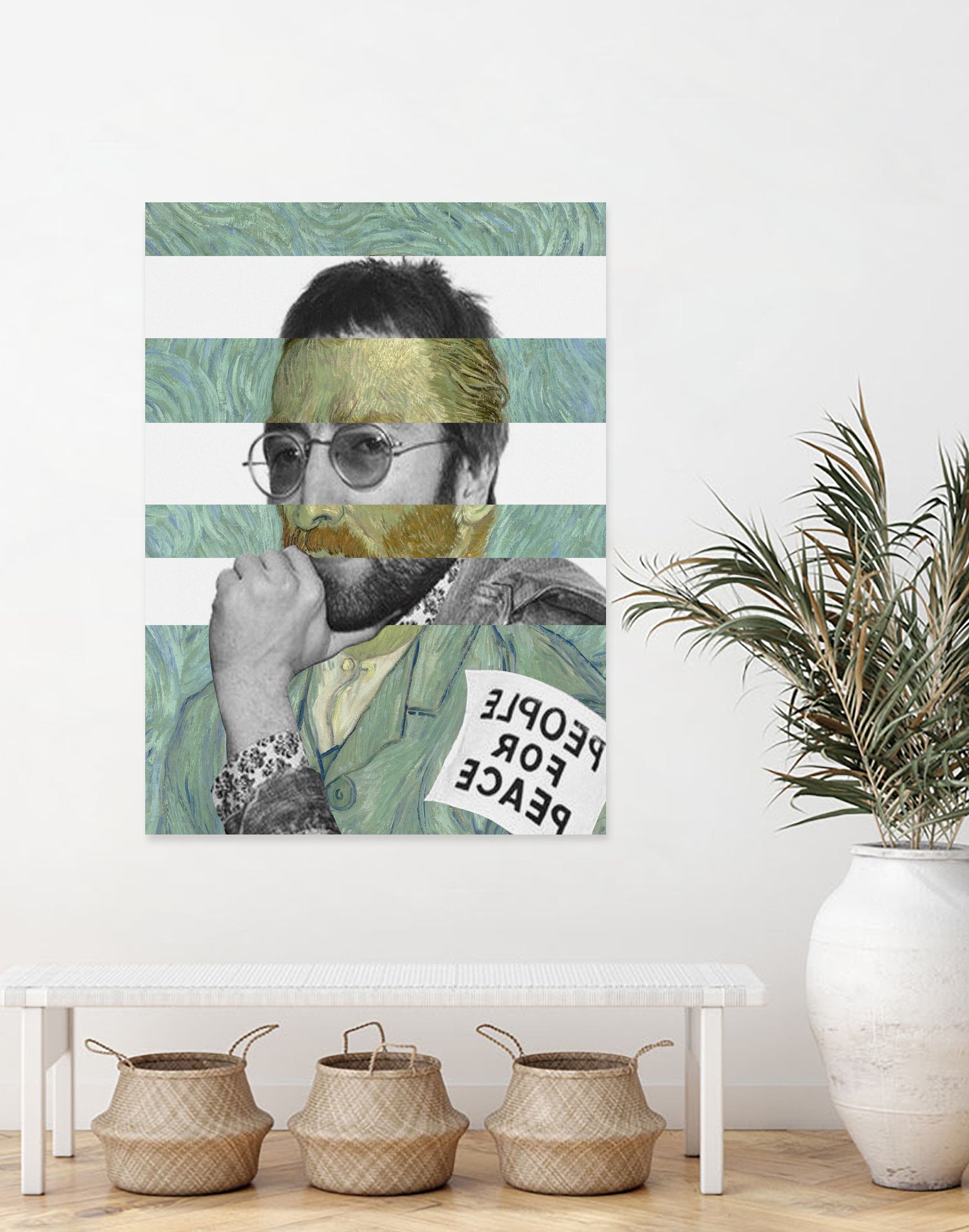 Van Gogh's Self Portrait & John by Luigi Tarini on GIANT ART - gray photo manipulation