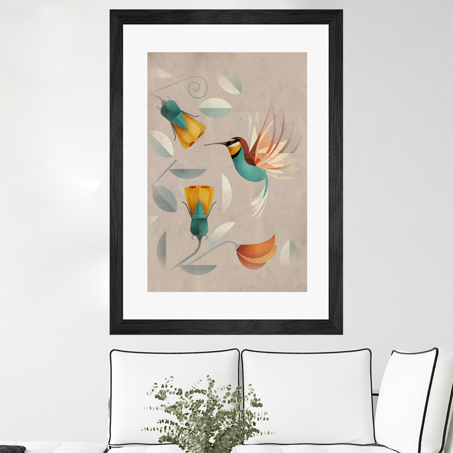 Hummingbird by Dieter Braun on GIANT ART - green digital painting